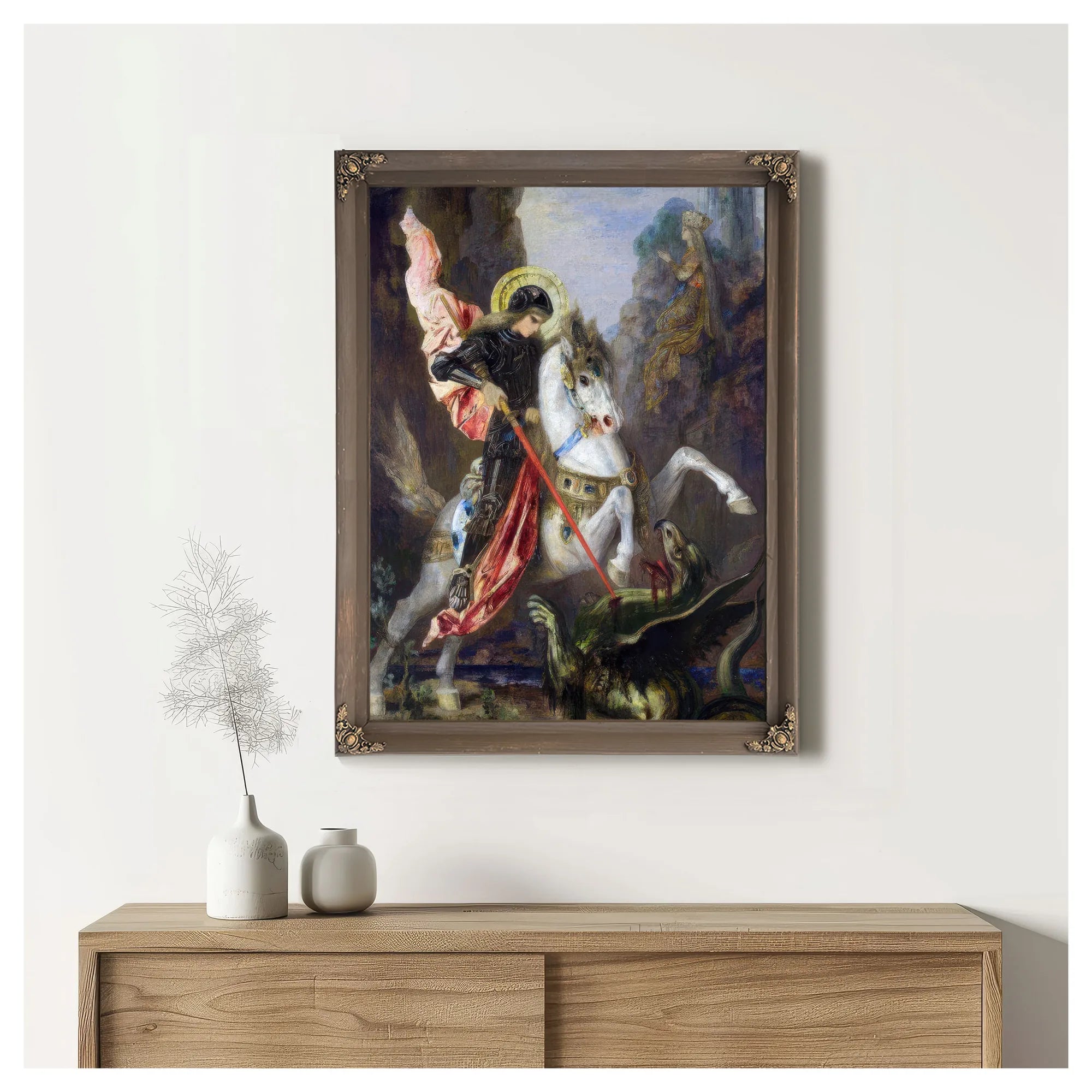 Saint George And The Dragon 1890 By Gustave Moreau Fine Art Print