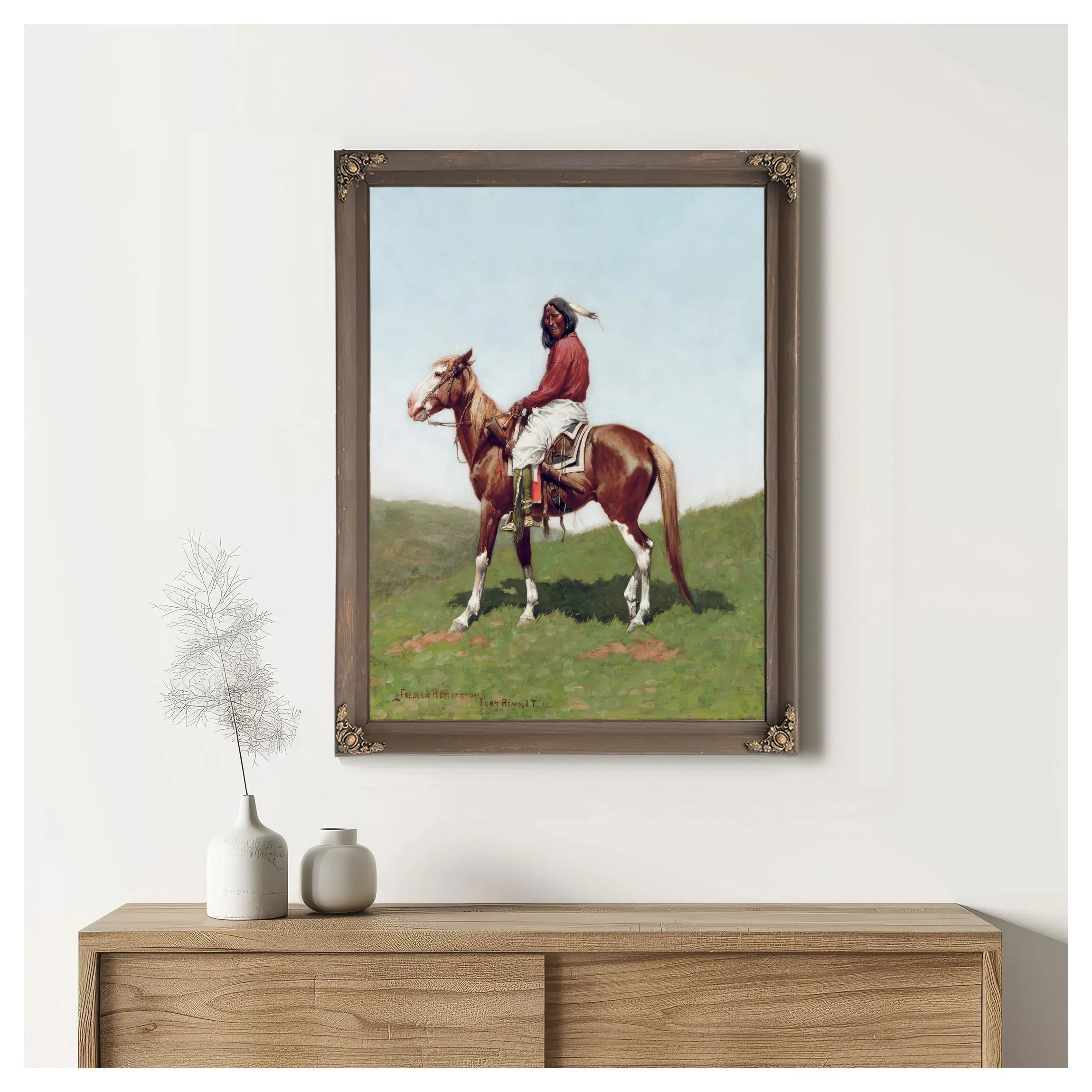 Comanche Brave Fort Reno Indian Territory by Frederic Remington