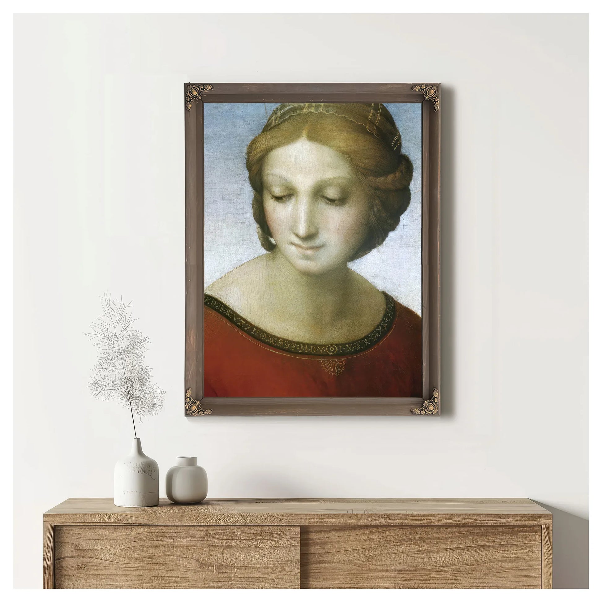 Detail Of Madonna Of The Meadow By Raphael Fine Art Print