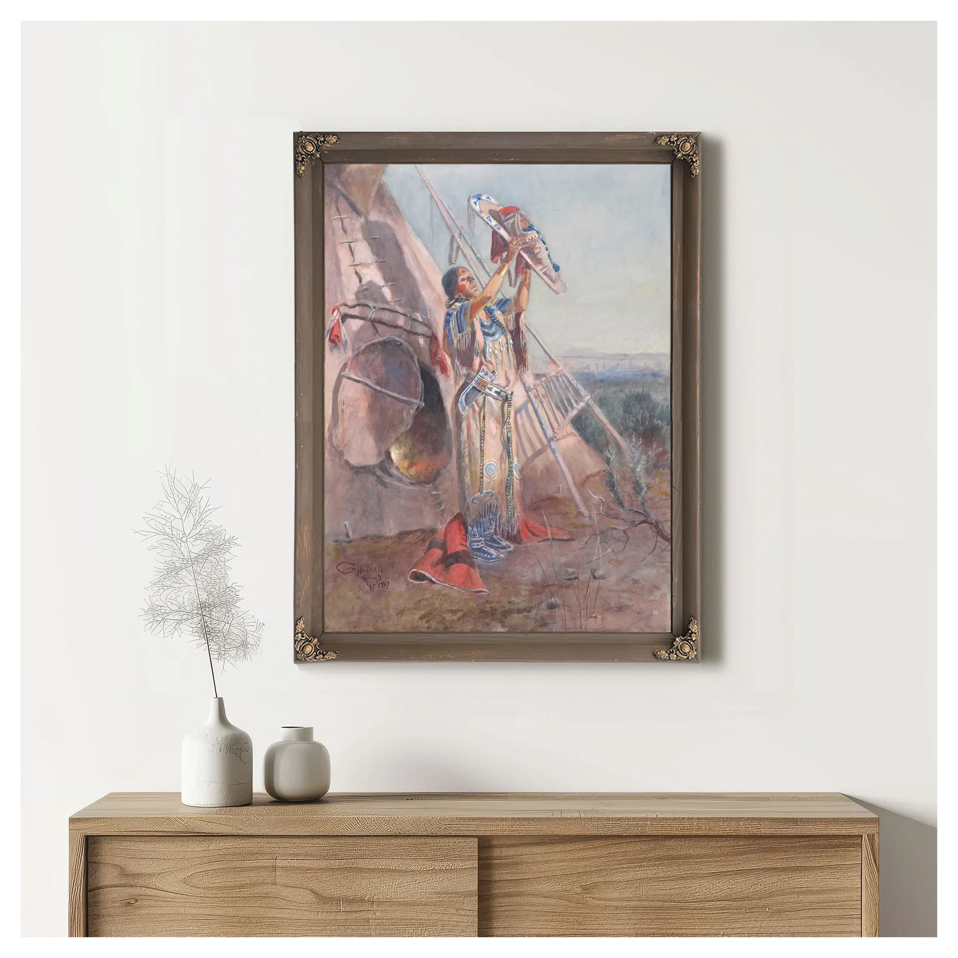 Sun Worship In Montana by Charles Marion Russell