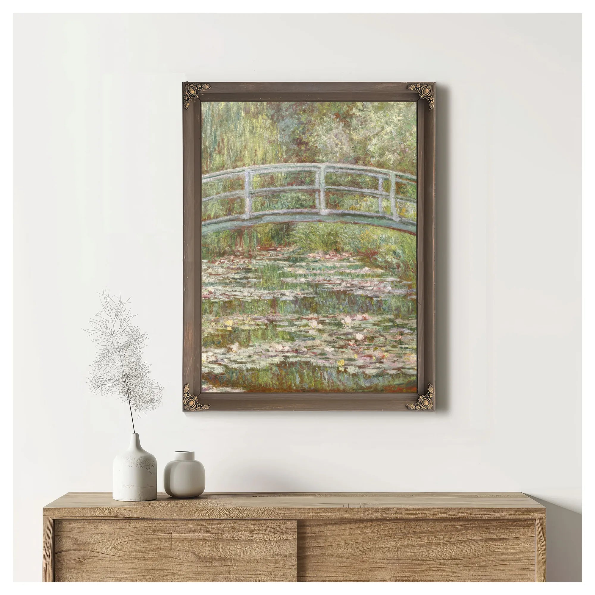 Bridge Over A Pond Of Water Lilies By Claude Monet Fine Art Print
