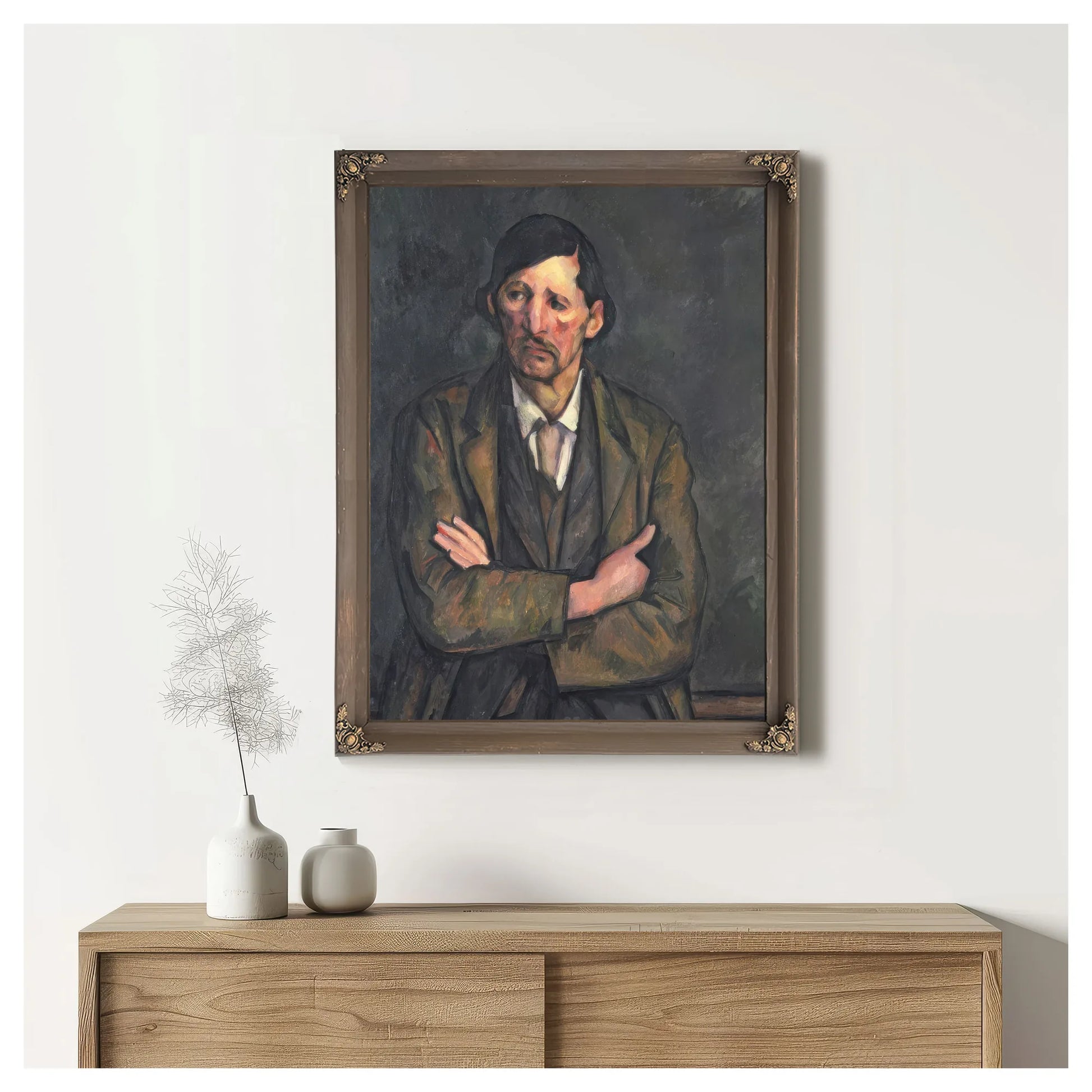 Man With Crossed Arms 1 By Paul Cezanne Fine Art Print