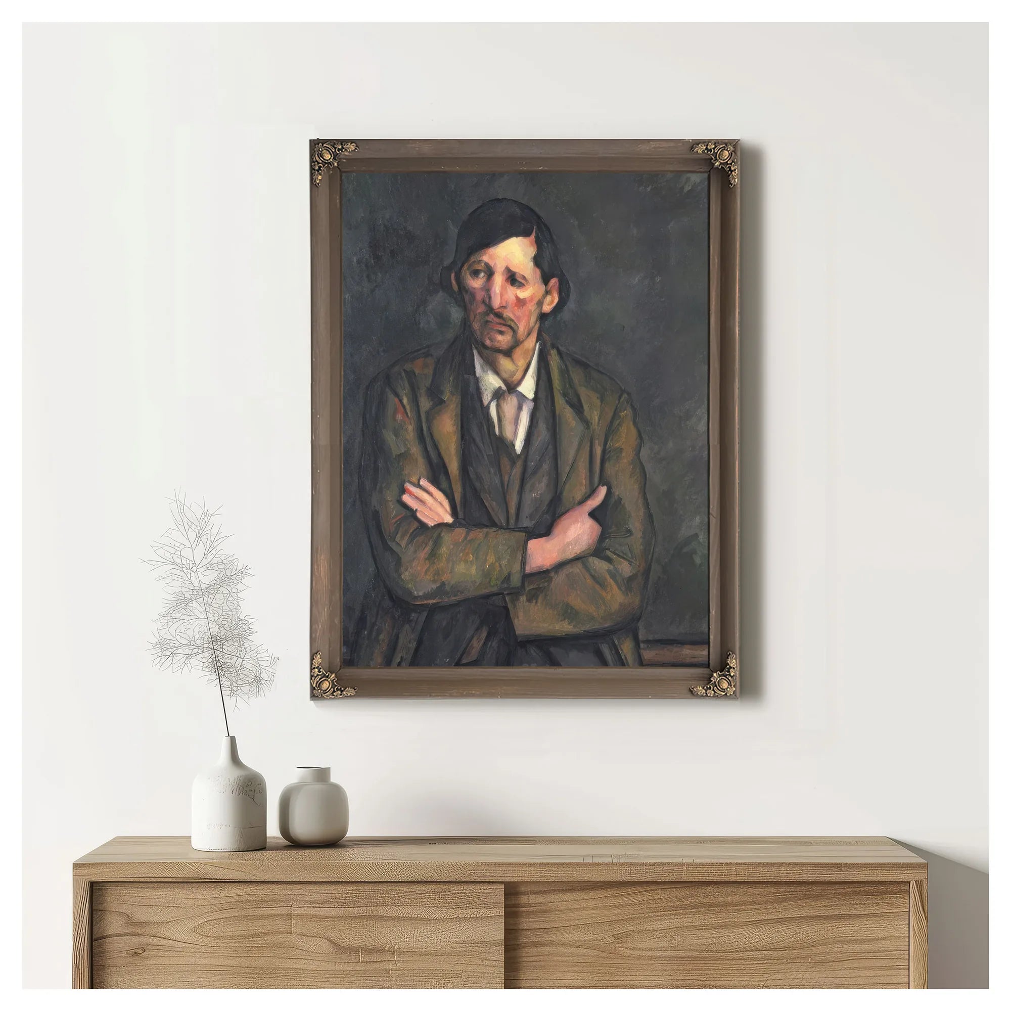Man With Crossed Arms 1 By Paul Cezanne Fine Art Print
