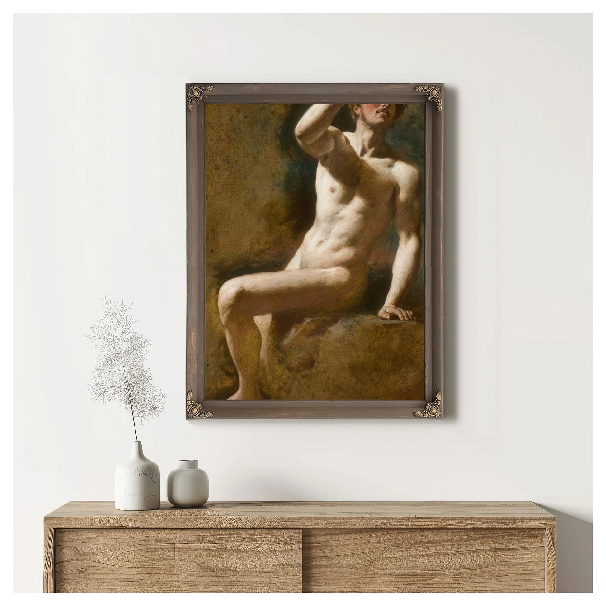 Study Of A Male Nude 3 By William Etty Fine Art Print