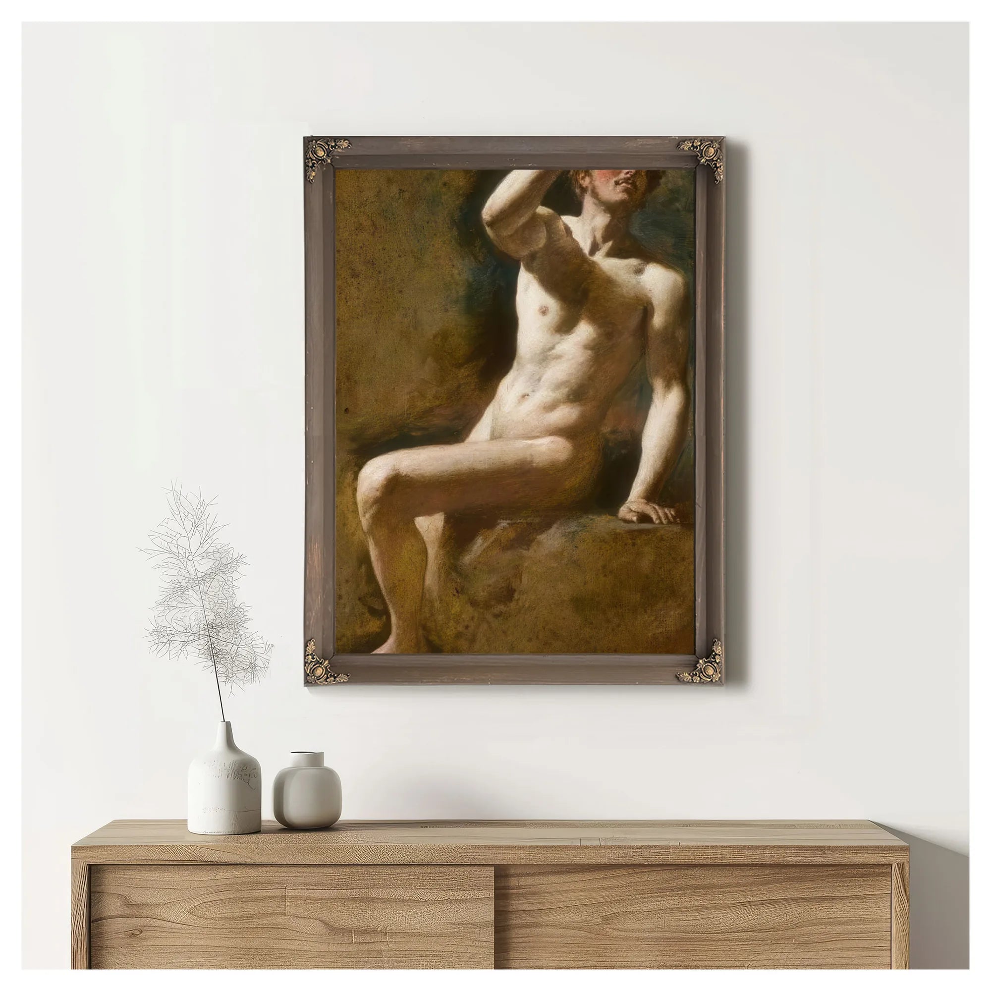 Study Of A Male Nude 3 By William Etty Fine Art Print