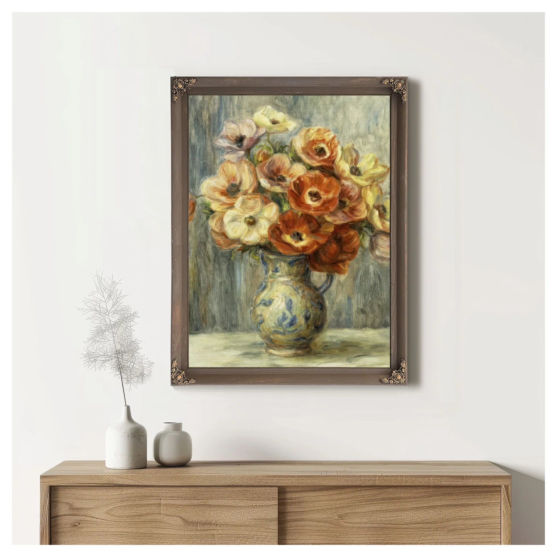 Vase D'anemones By Pierre Auguste Renoir Fine Art Print