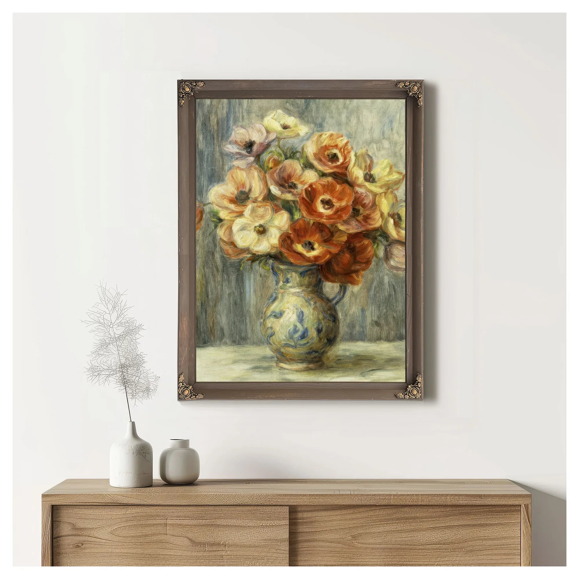Vase D'anemones By Pierre Auguste Renoir Fine Art Print