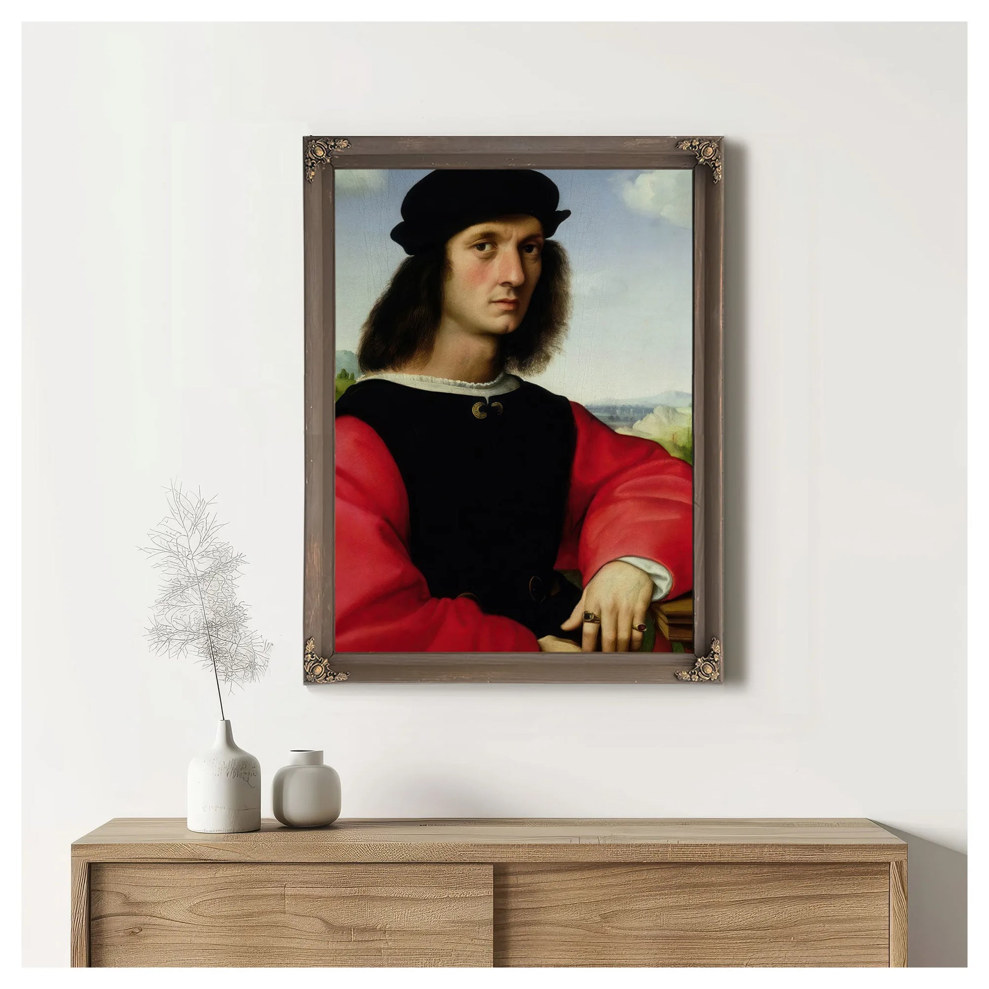 Portrait Of Agnolo Doni By Raphael Fine Art Print