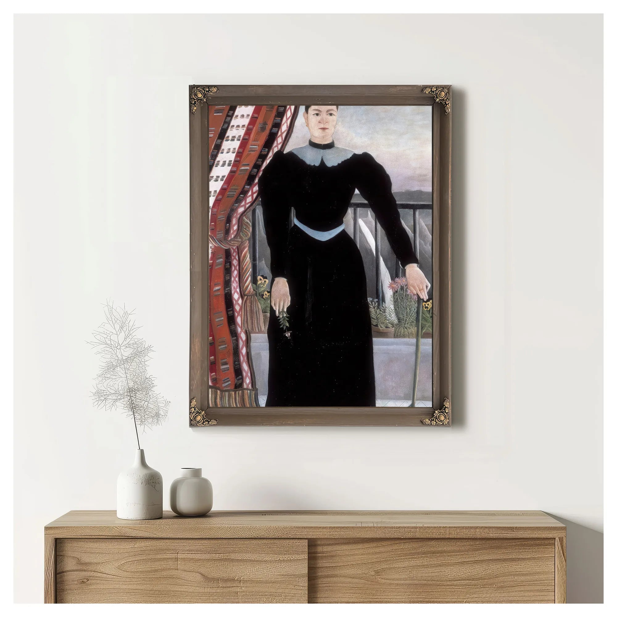 Portrait Of A Woman 1895 By Henri Rousseau Fine Art Print