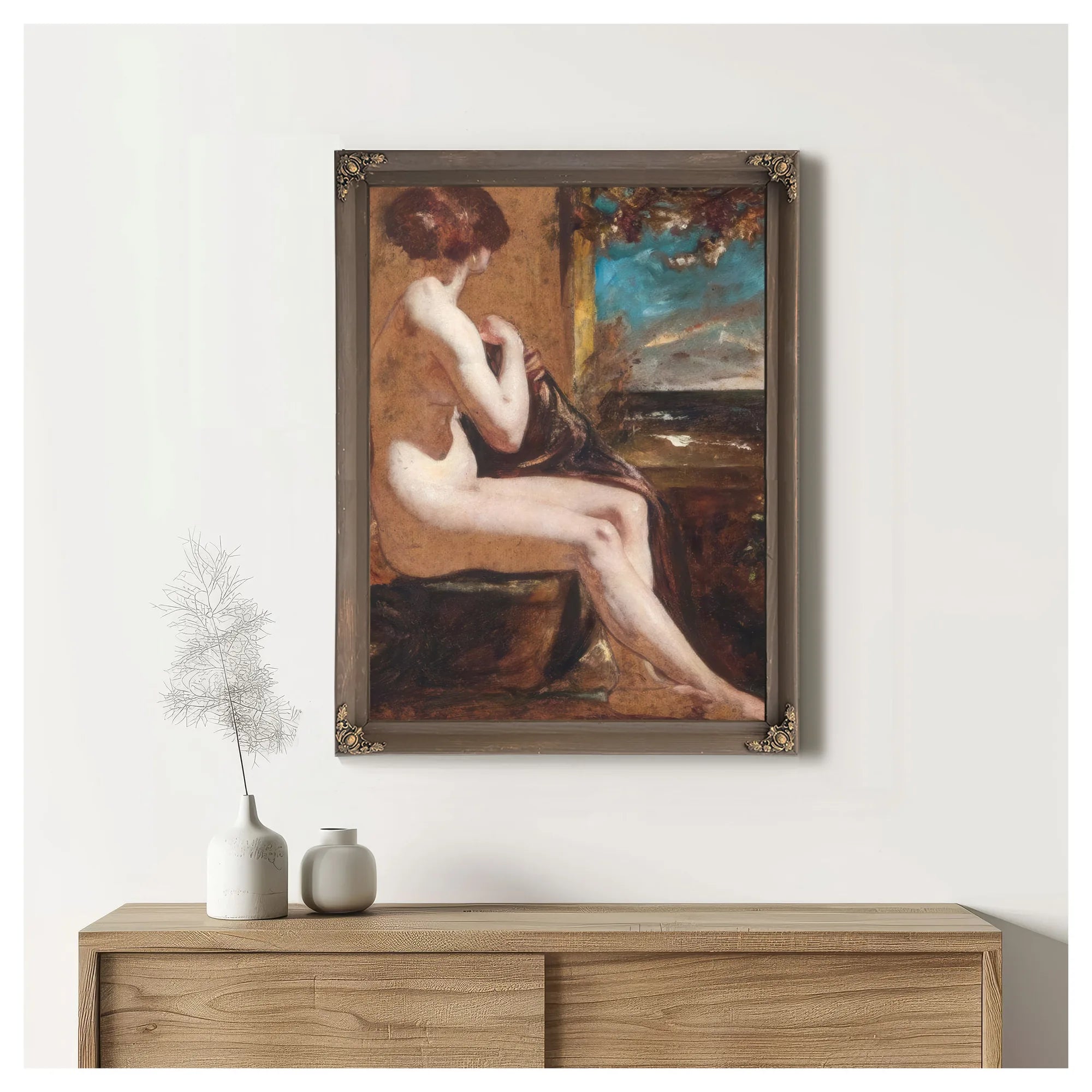 Hero Waiting For Leander By William Etty Fine Art Print
