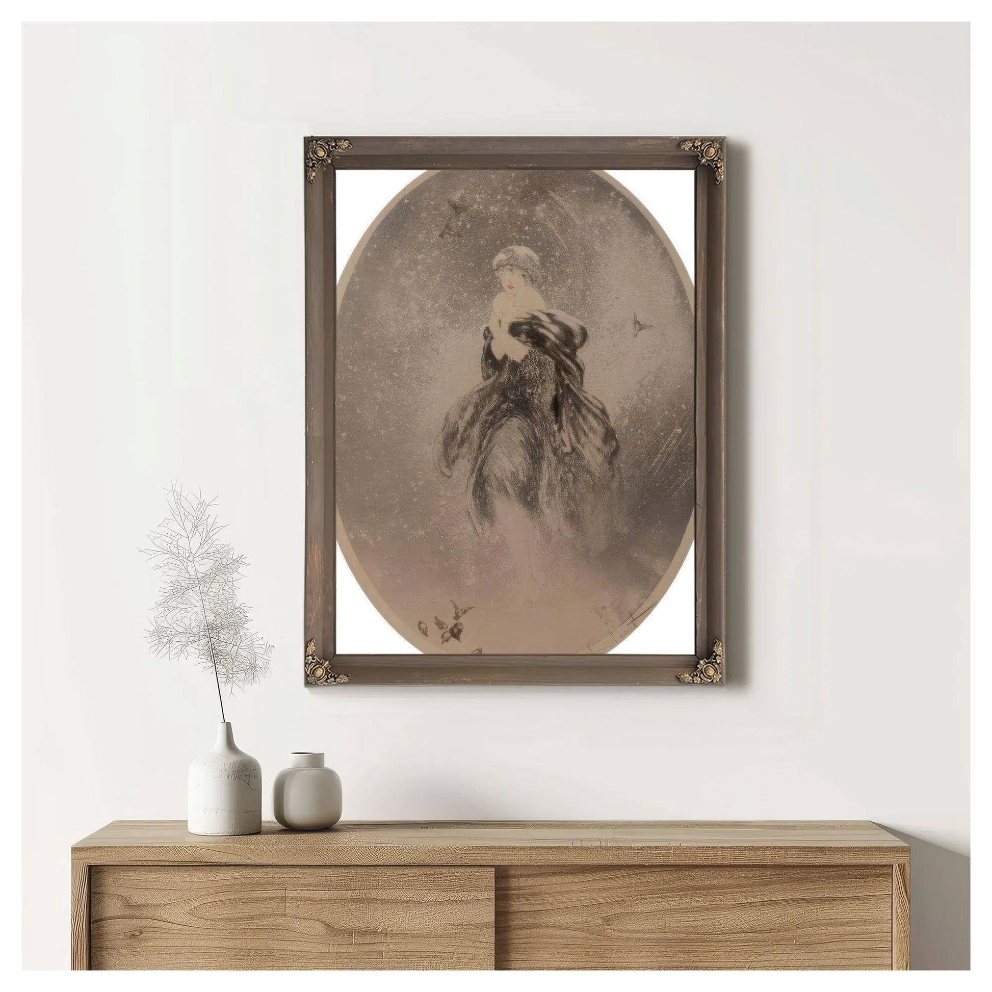 Decembre 1925 By Louis Icart Fine Art Print