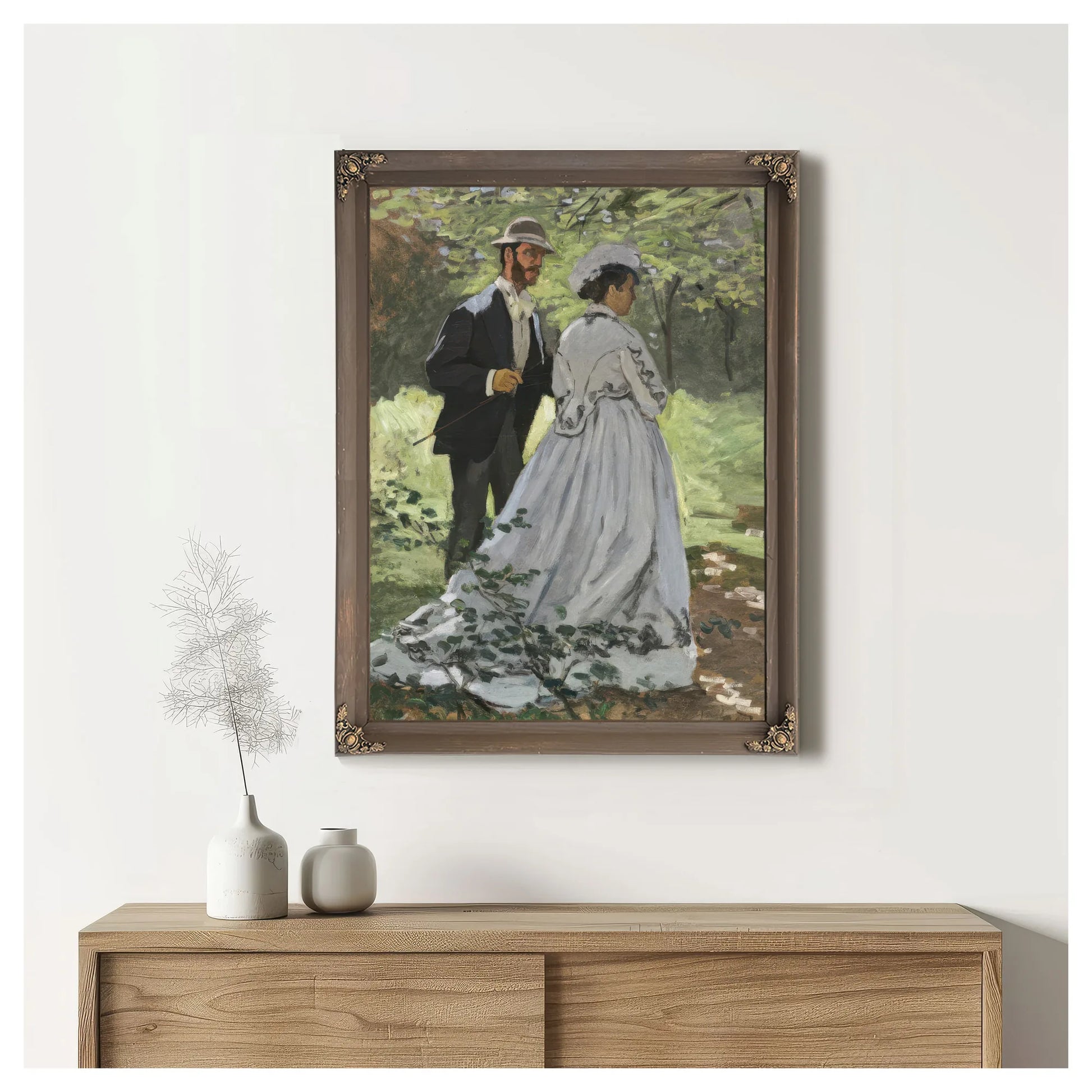 Bazille And Camille (Study For Dejeuner Sur L'herbe By Claude Monet Fine Art Print