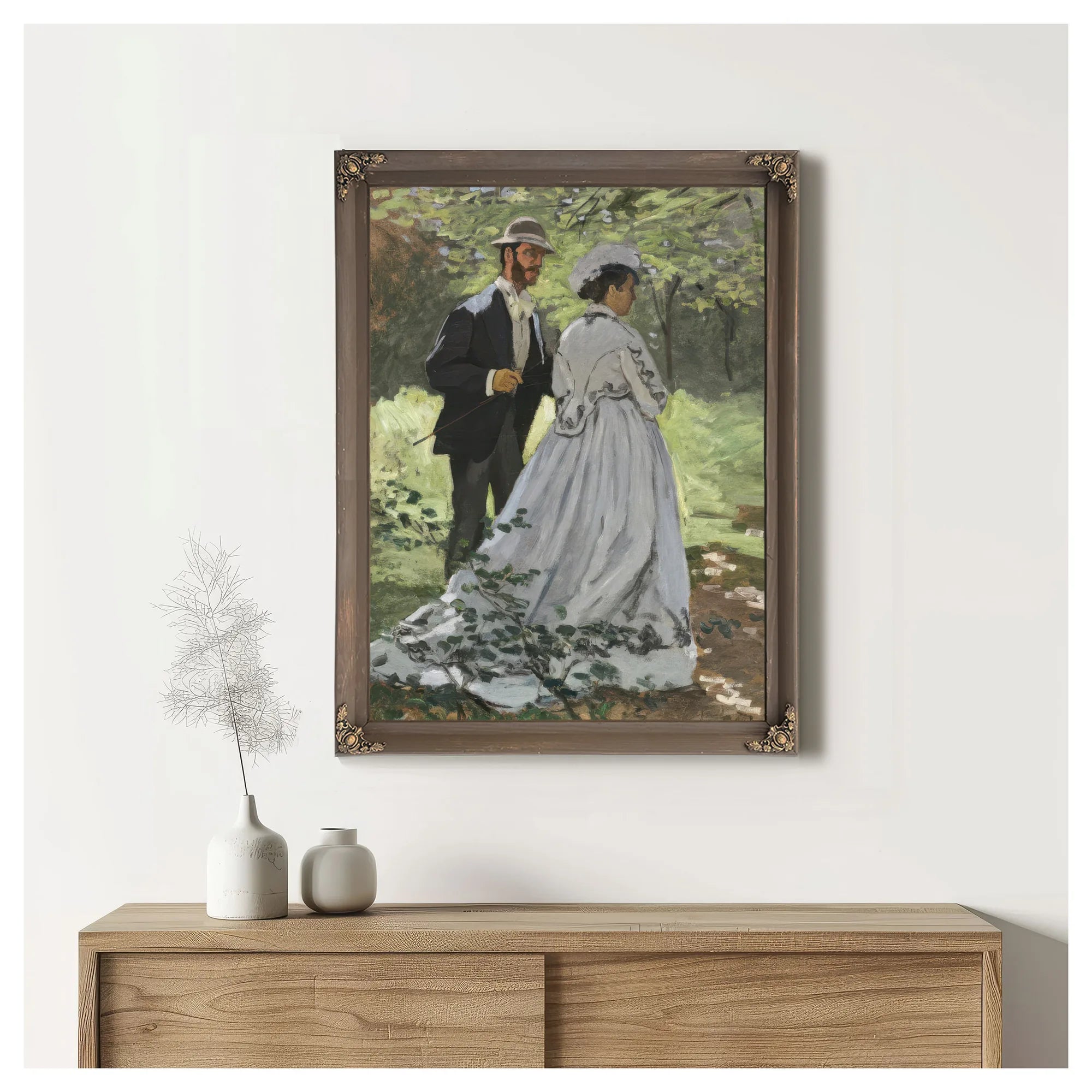 Bazille And Camille (Study For Dejeuner Sur L'herbe By Claude Monet Fine Art Print