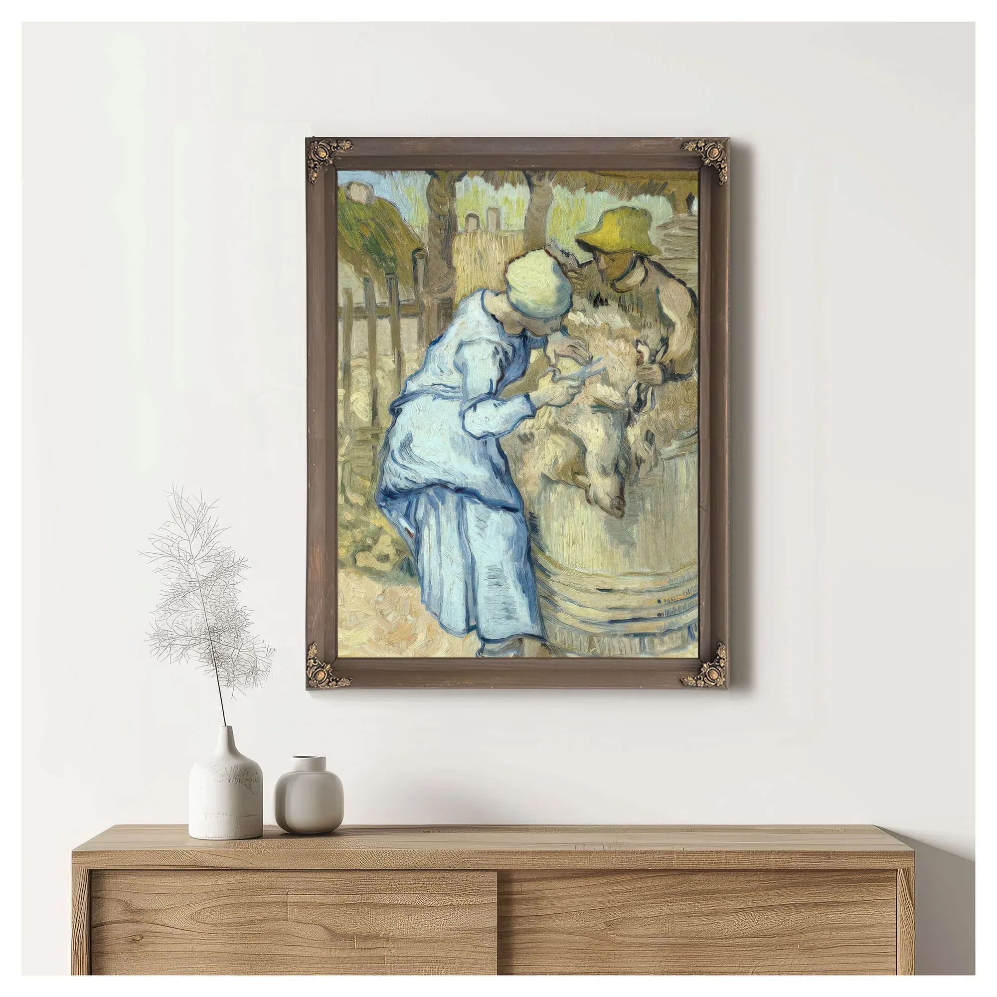 The Sheep Shearer (After Millet) By Vincent Van Gogh Fine Art Print