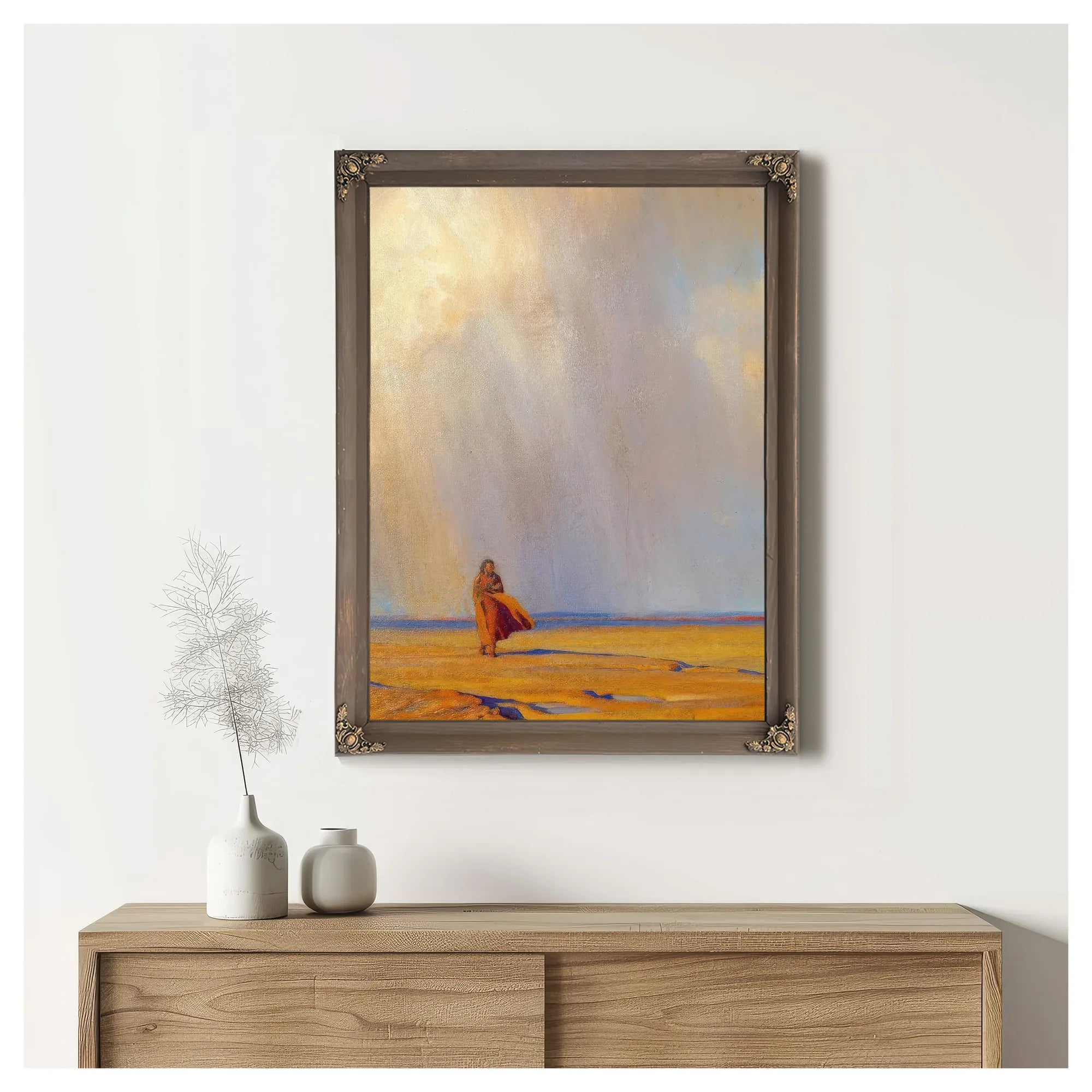 Desert Shower By Maynard Dixon Fine Art Print