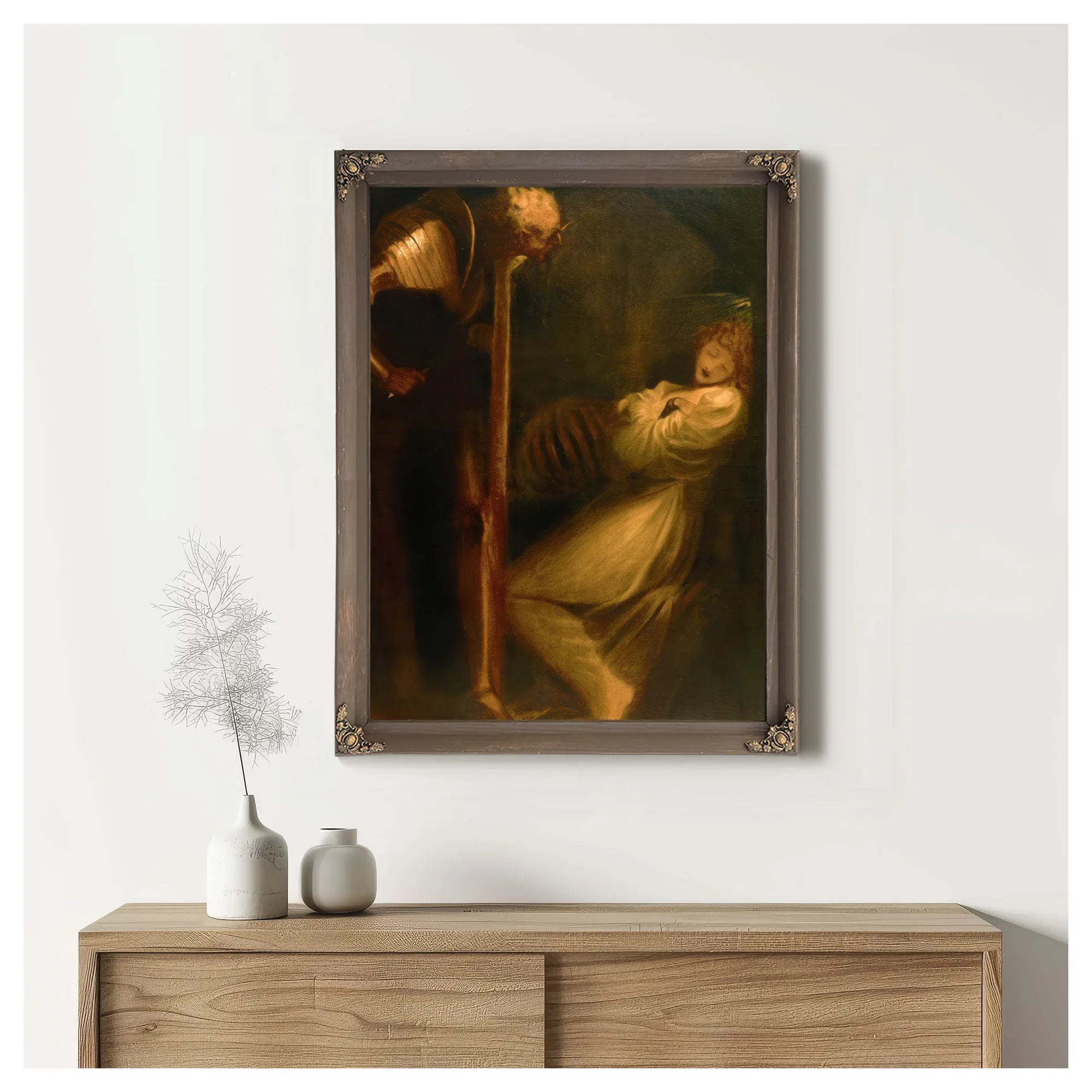 Wolfram Observing His Wife In Her Walled In Cell With The Skeleton Of Her Lover By Henry Fuseli Fine Art Print