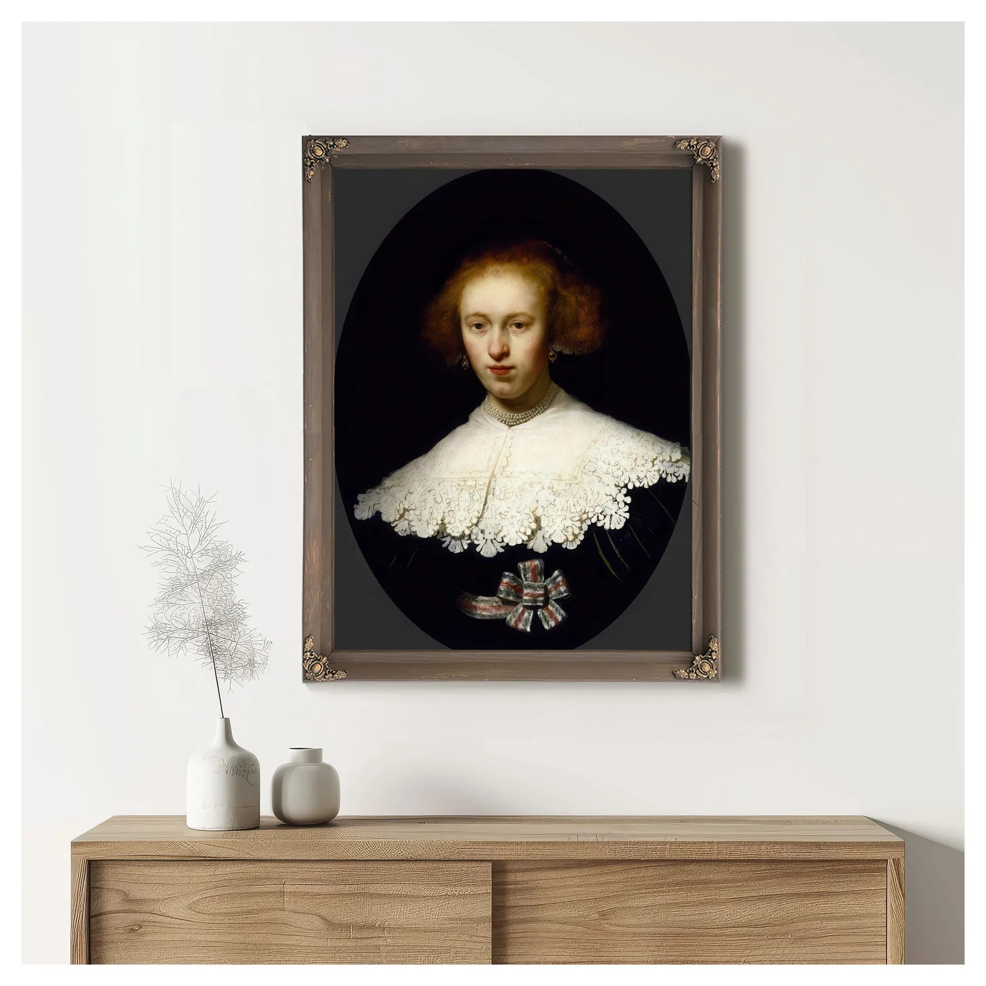 Portrait Of A Young Woman By Rembrandt Fine Art Print