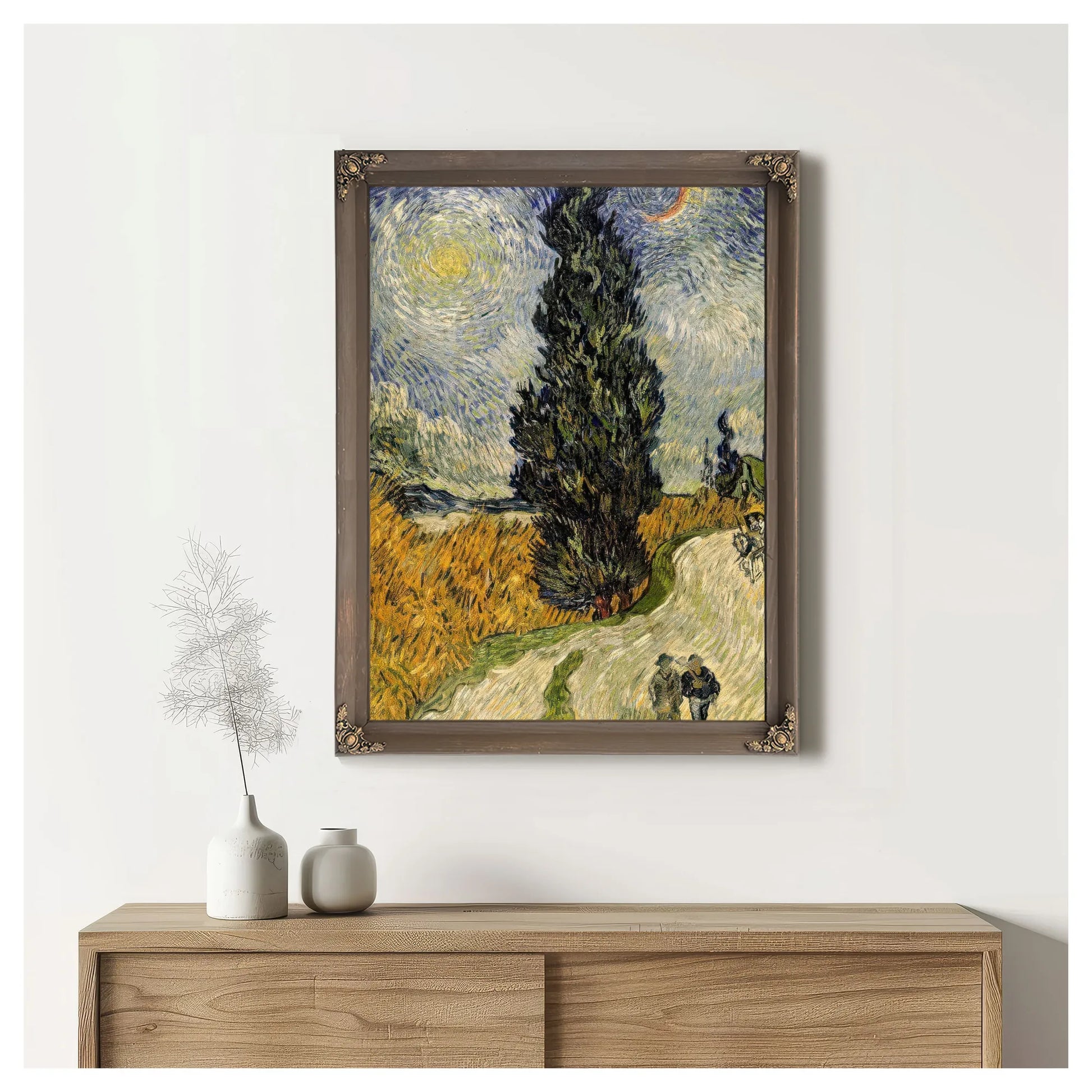 Road With Cypresses By Vincent Van Gogh Fine Art Print