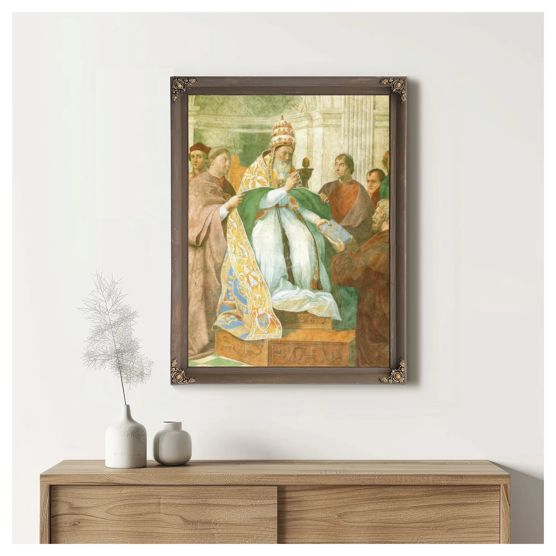 Gregory Ix Approving The Decretals By Raphael Fine Art Print