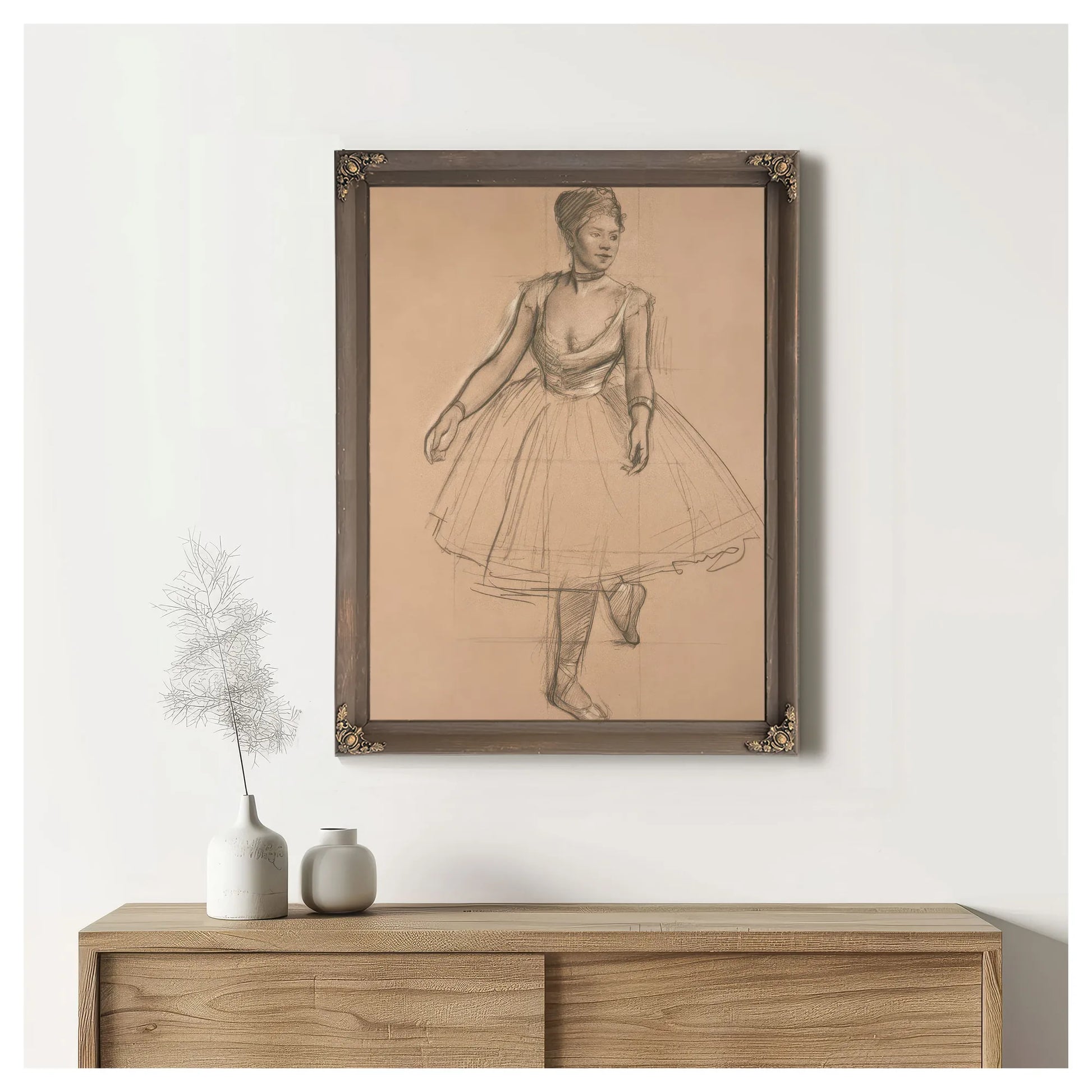 Dancer In Position, Three Quarter View By Edgar Degas Fine Art Print