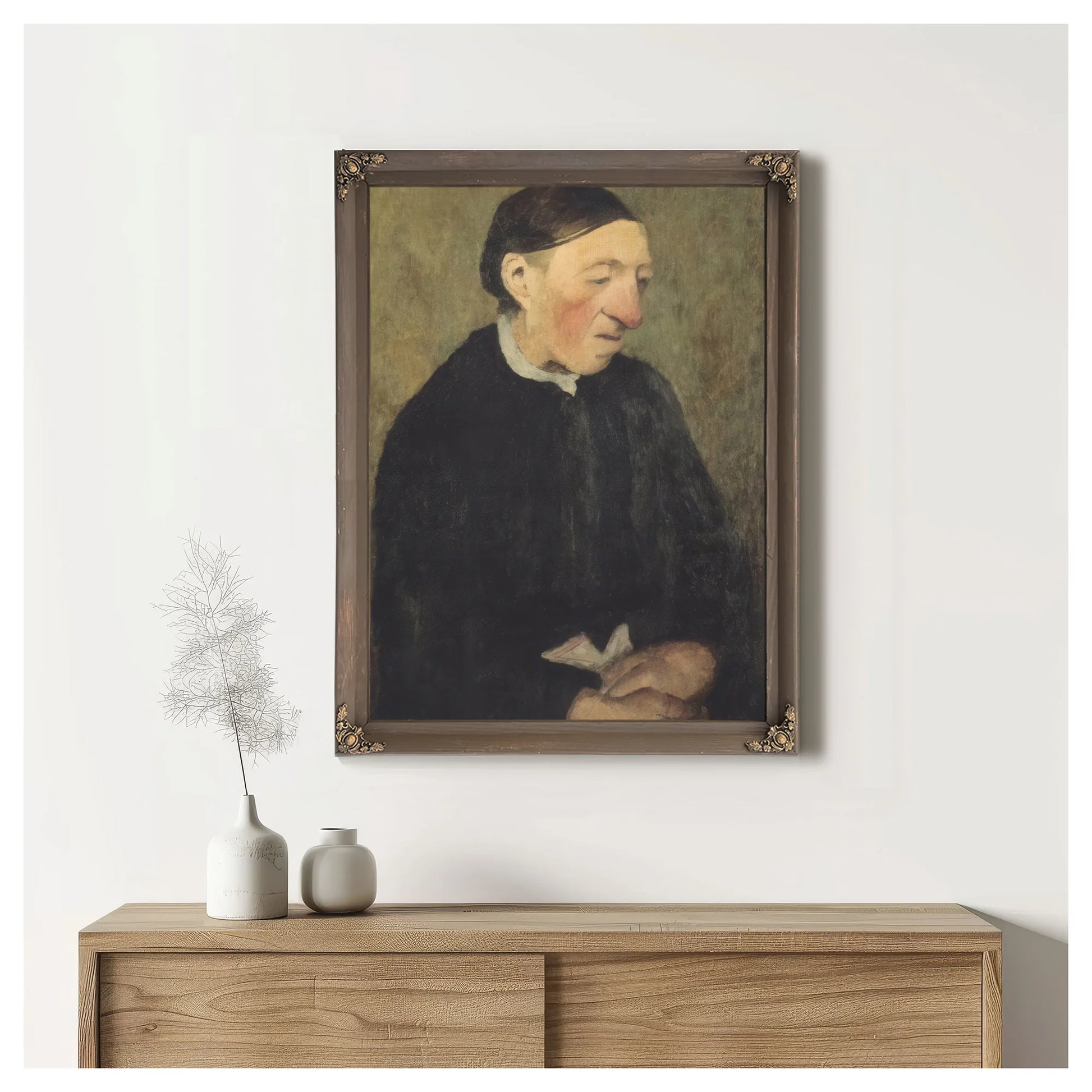 Old Woman With Handkerchief By Paula Modersohn Becker Fine Art Print