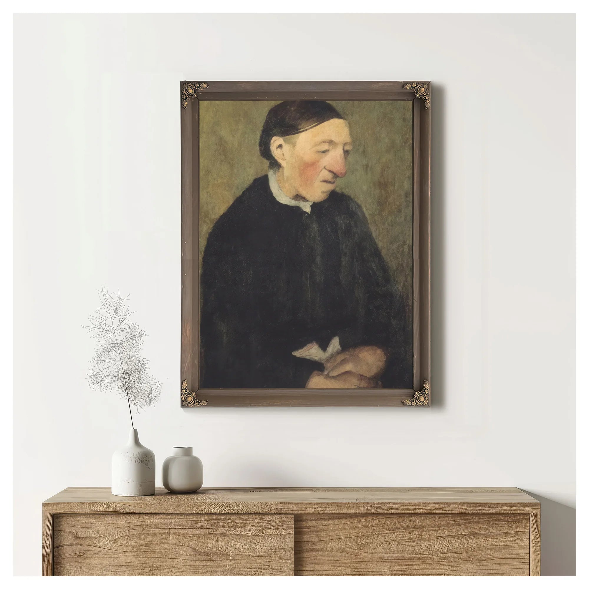 Old Woman With Handkerchief By Paula Modersohn Becker Fine Art Print