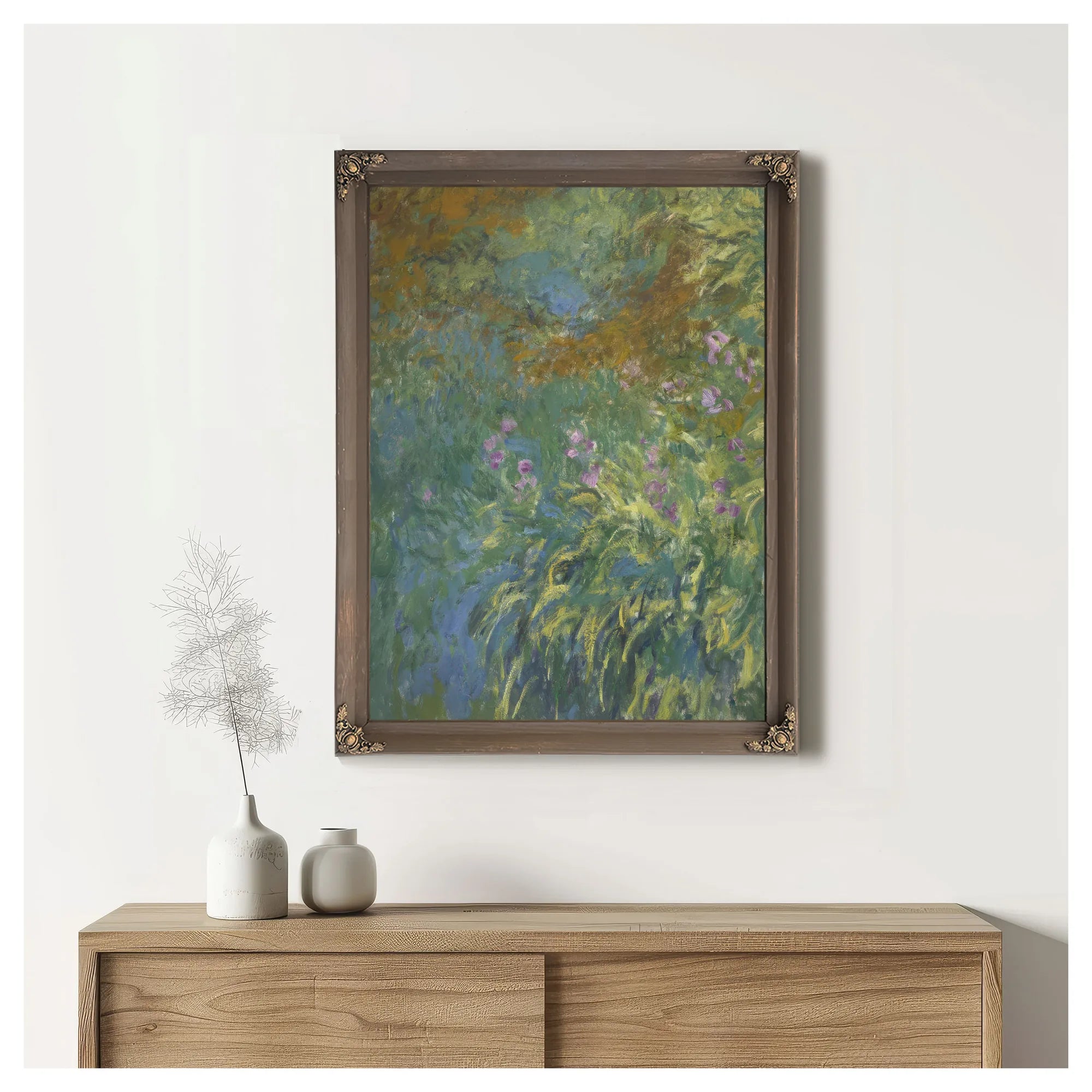 Irises By The Pond By Claude Monet Fine Art Print
