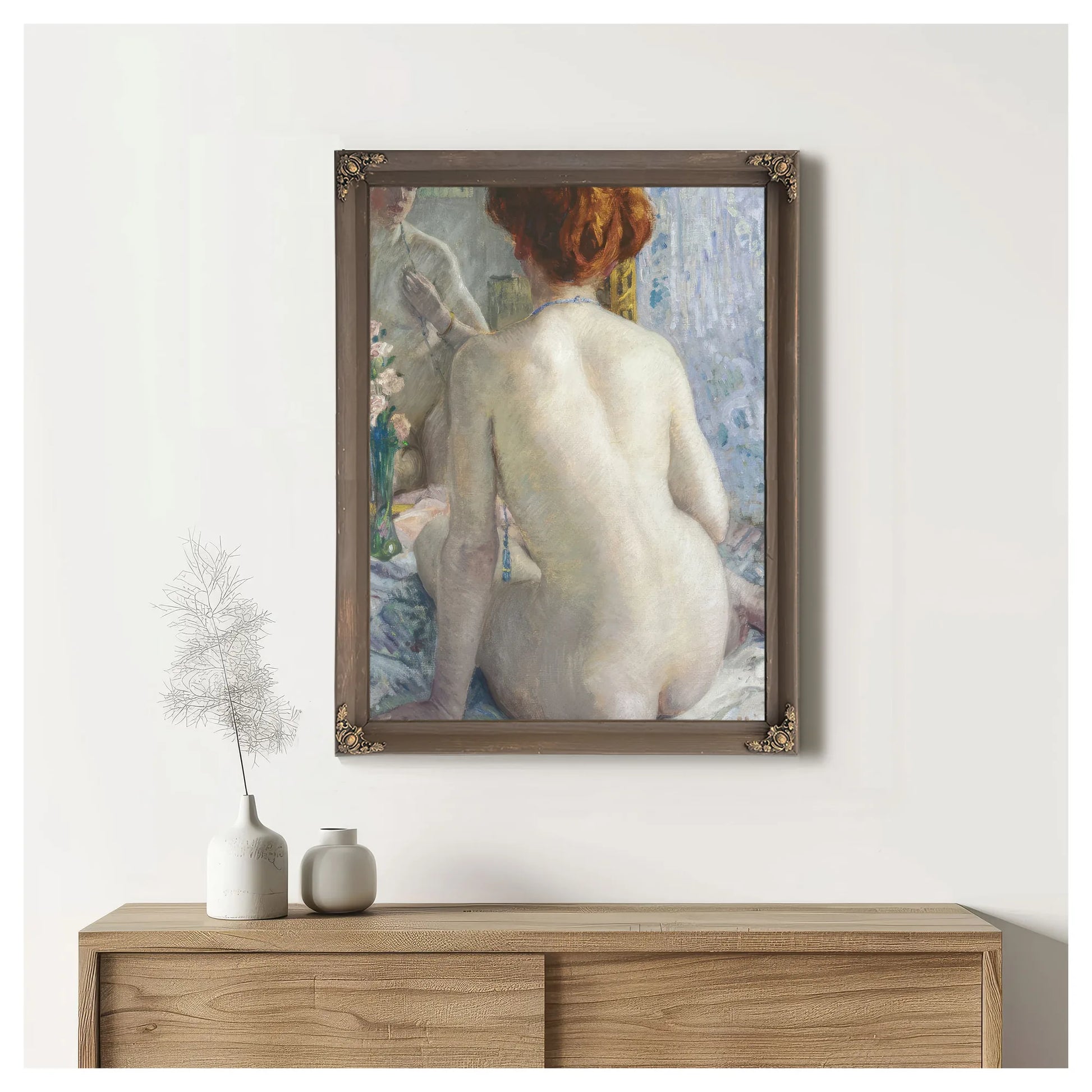 Reflections (Marcelle) By Frederick Carl Frieseke Fine Art Print