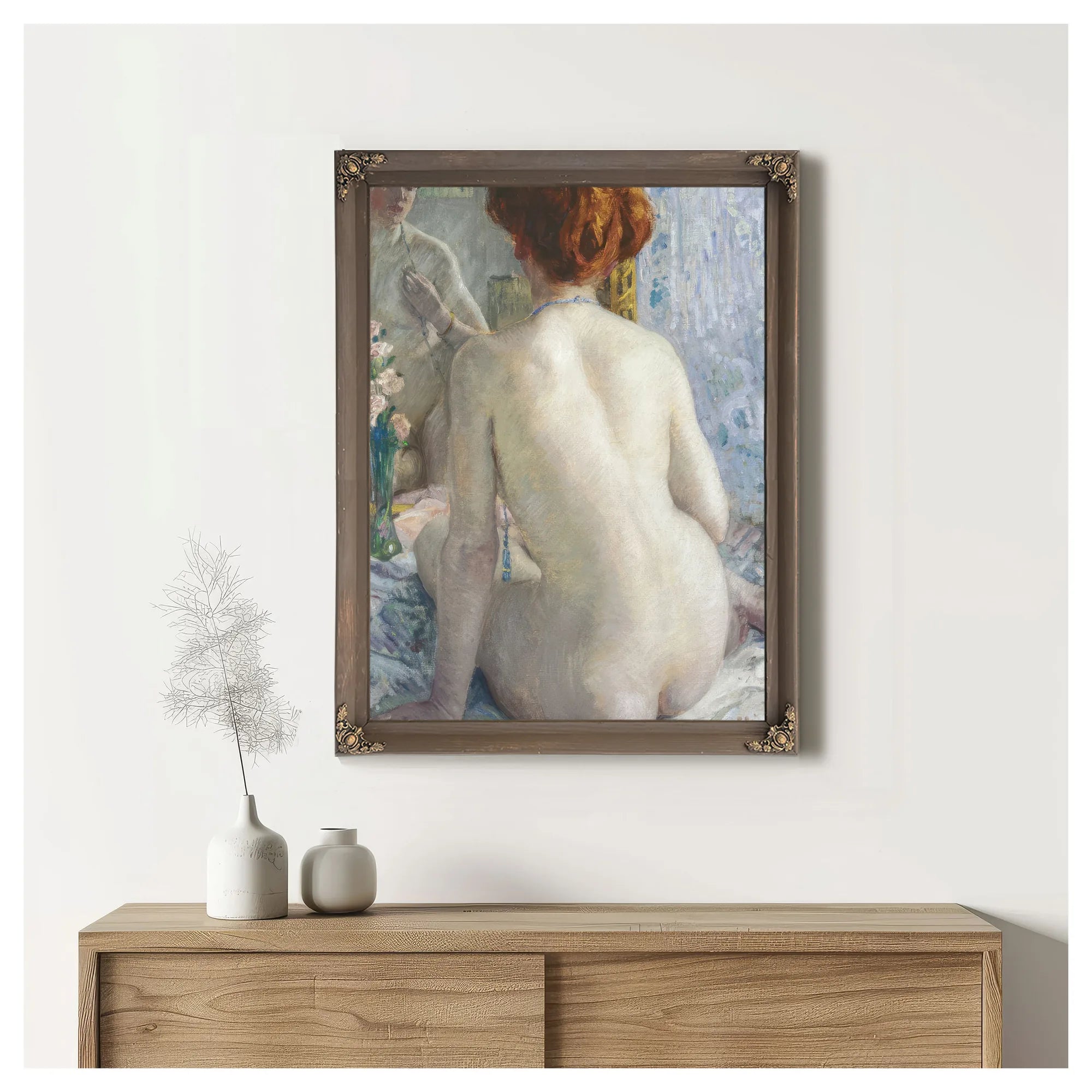 Reflections (Marcelle) By Frederick Carl Frieseke Fine Art Print