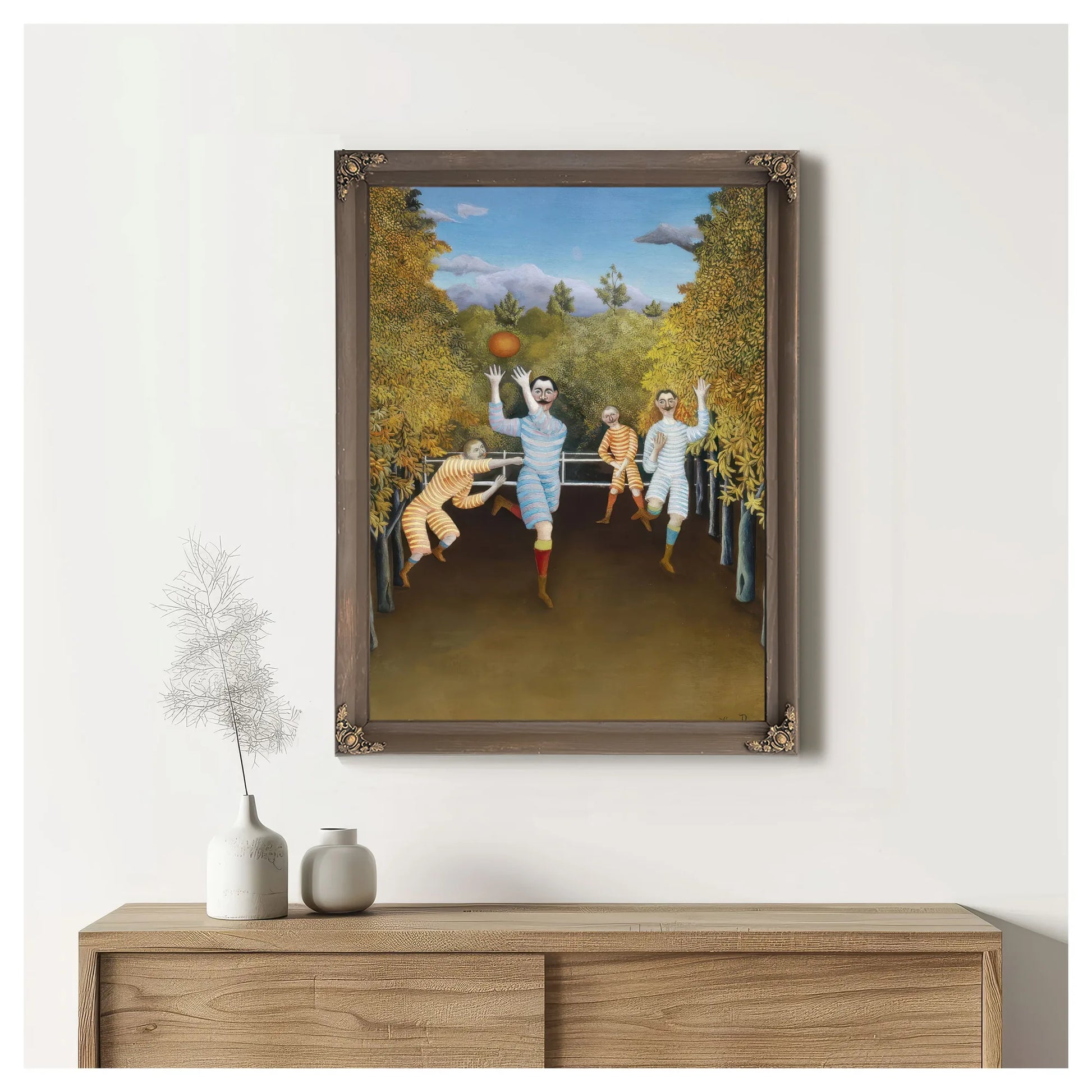 The Football Players By Henri Julien Felix Rousseau Fine Art Print