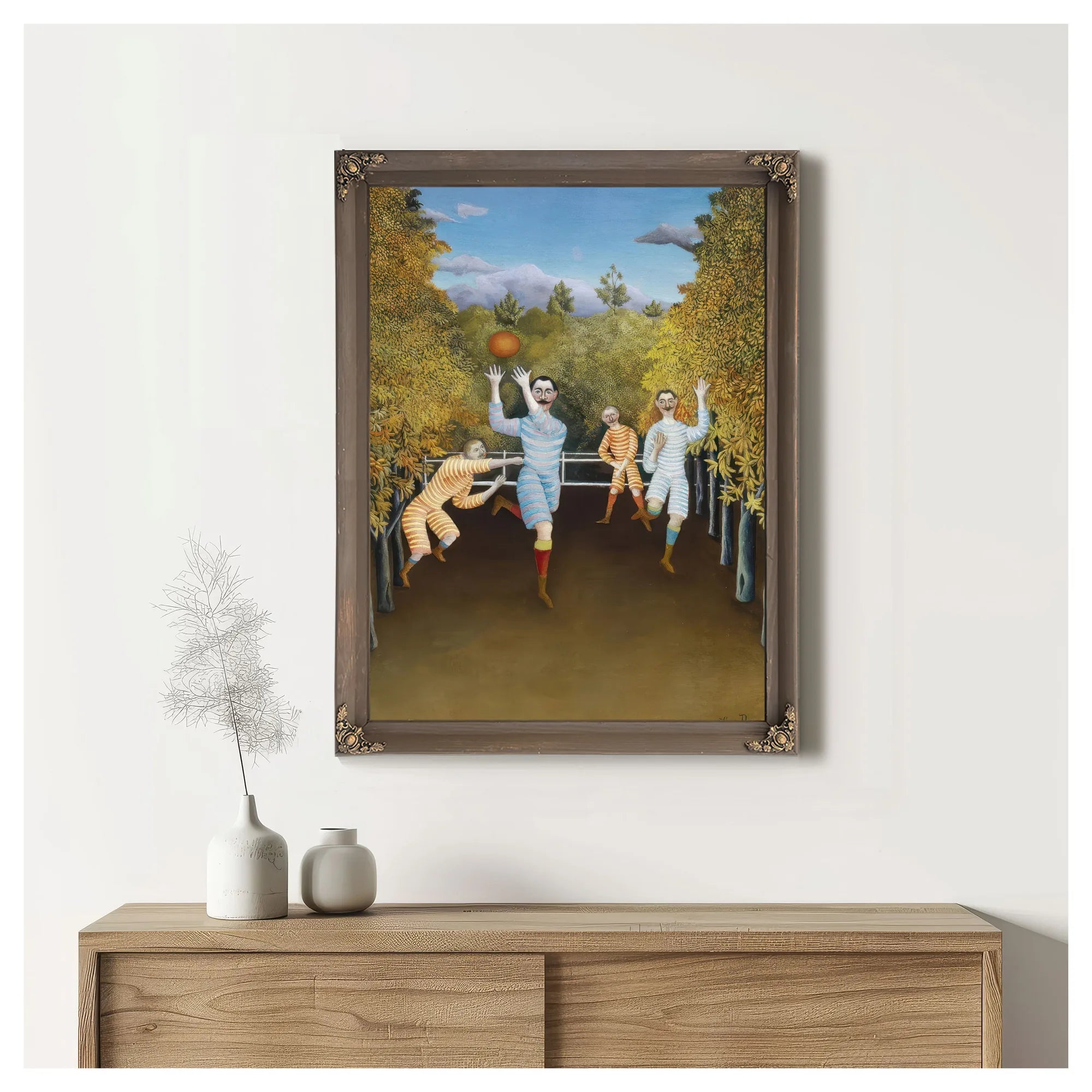 The Football Players By Henri Julien Felix Rousseau Fine Art Print