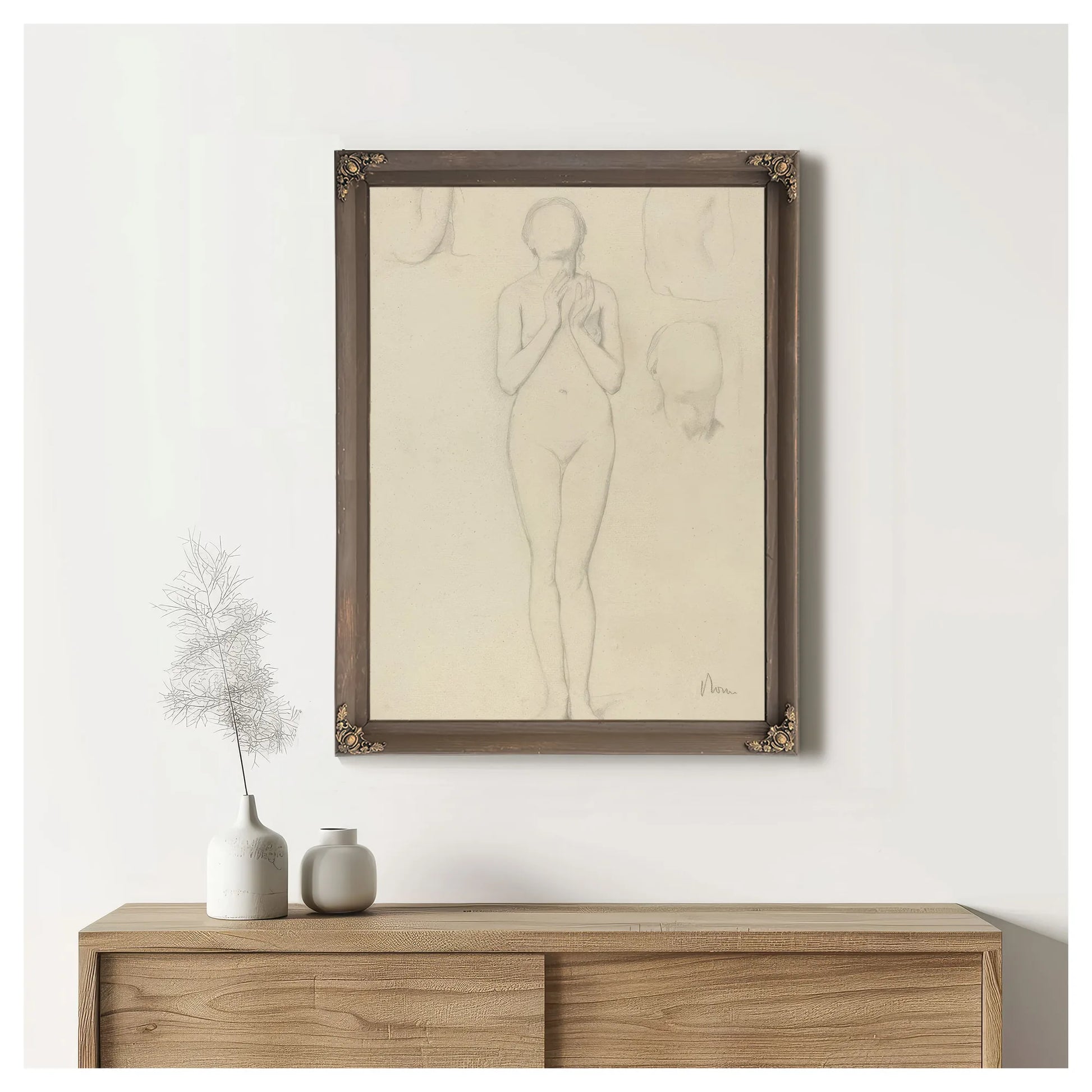 Study Of A Female Nude By Edgar Degas Fine Art Print
