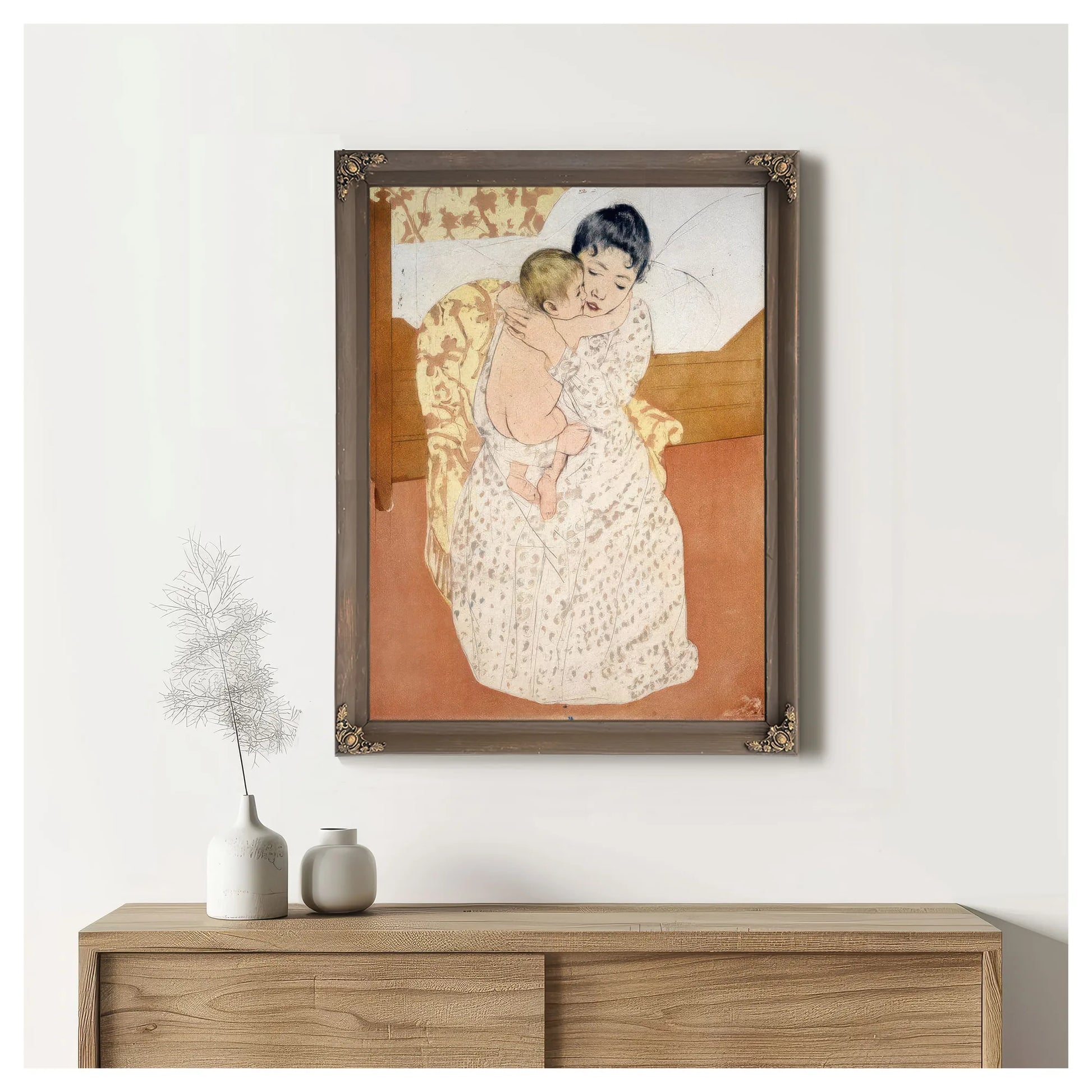 Maternal Caress By Mary Cassatt Fine Art Print