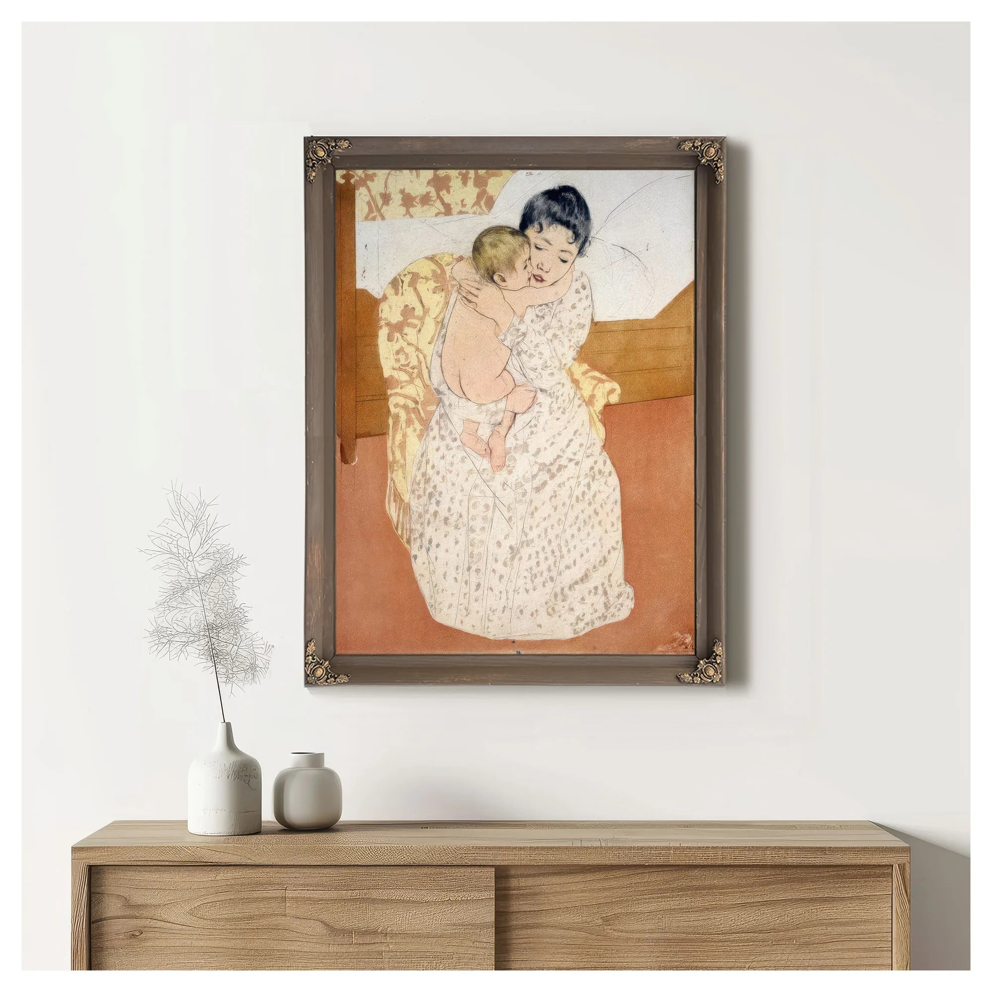 Maternal Caress By Mary Cassatt Fine Art Print