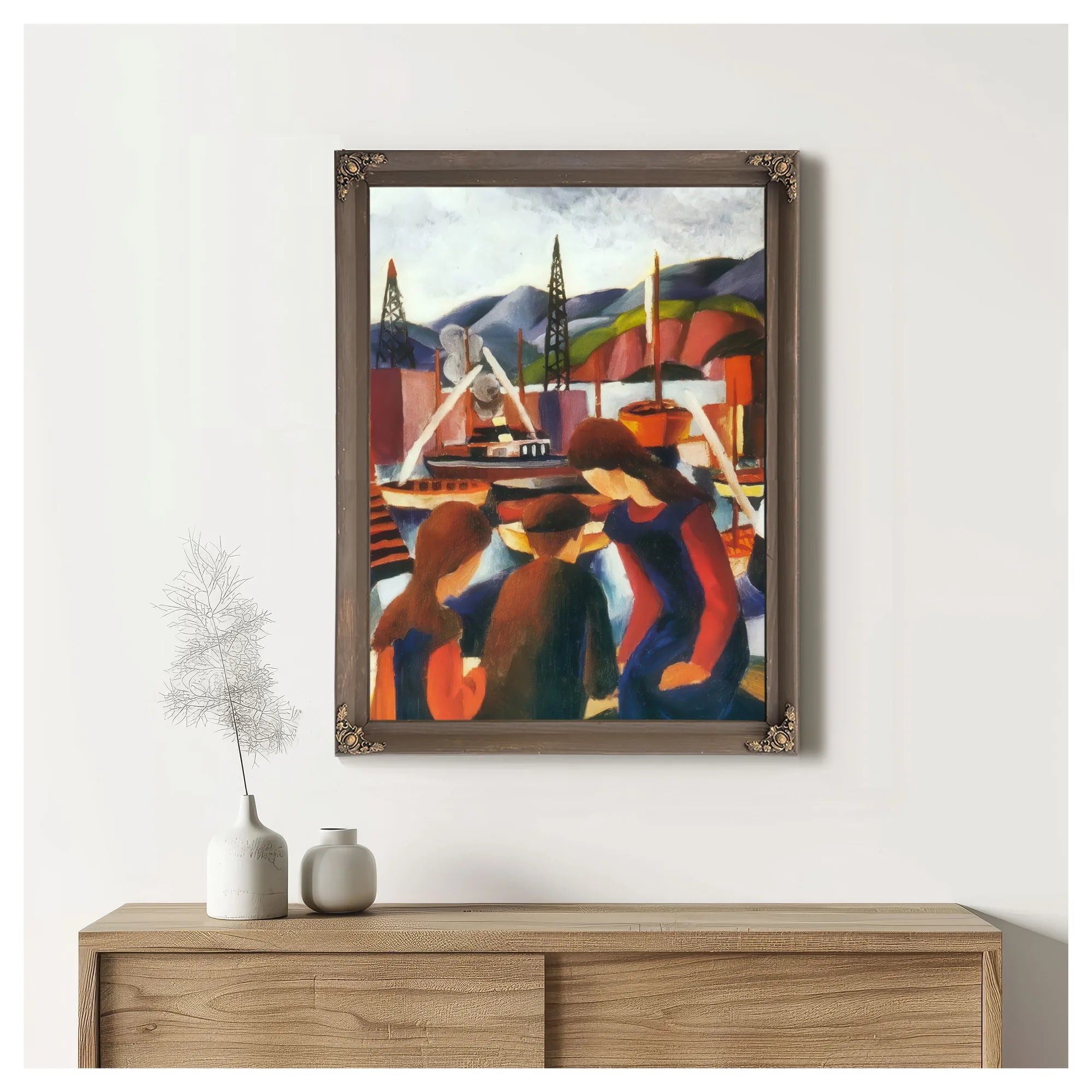 Children In The Harbour I By August Macke Fine Art Print