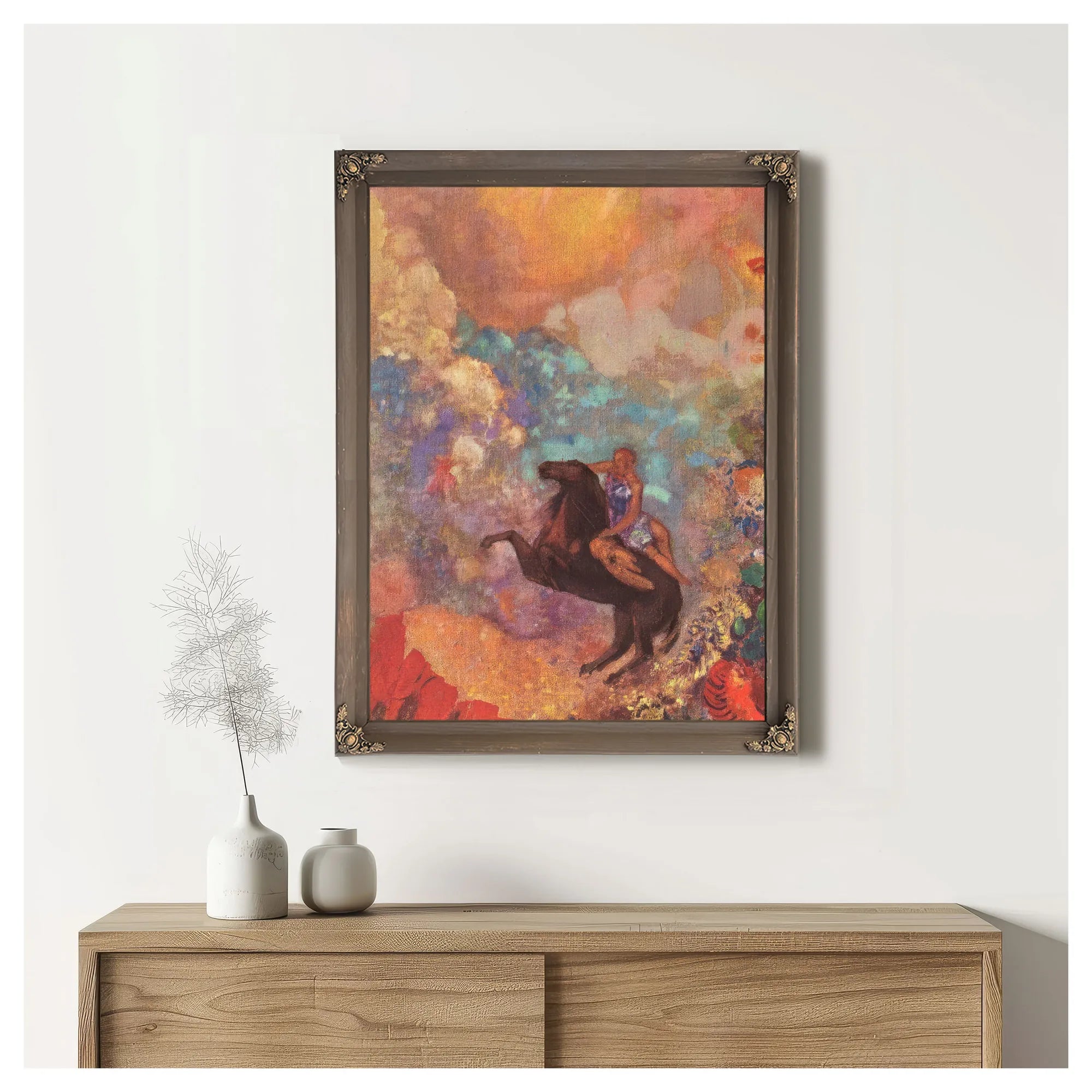 Pegasus And The Muse 1900 73X54Cm Pc By Odilon Redon Fine Art Print