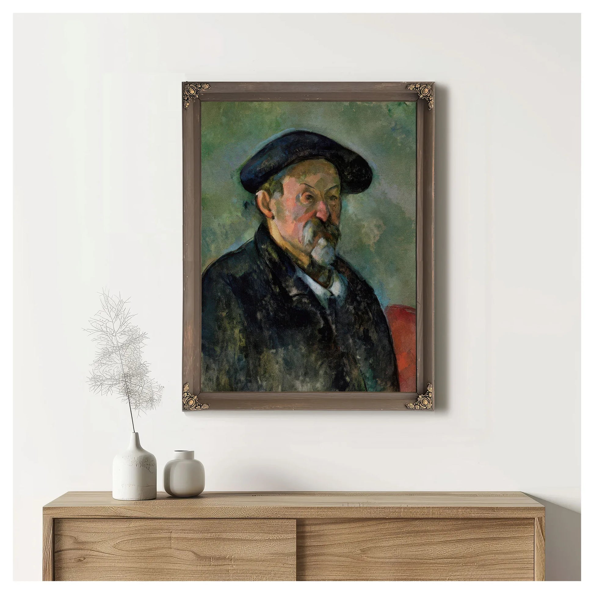 Self Portrait With Beret By Paul Cezanne Fine Art Print
