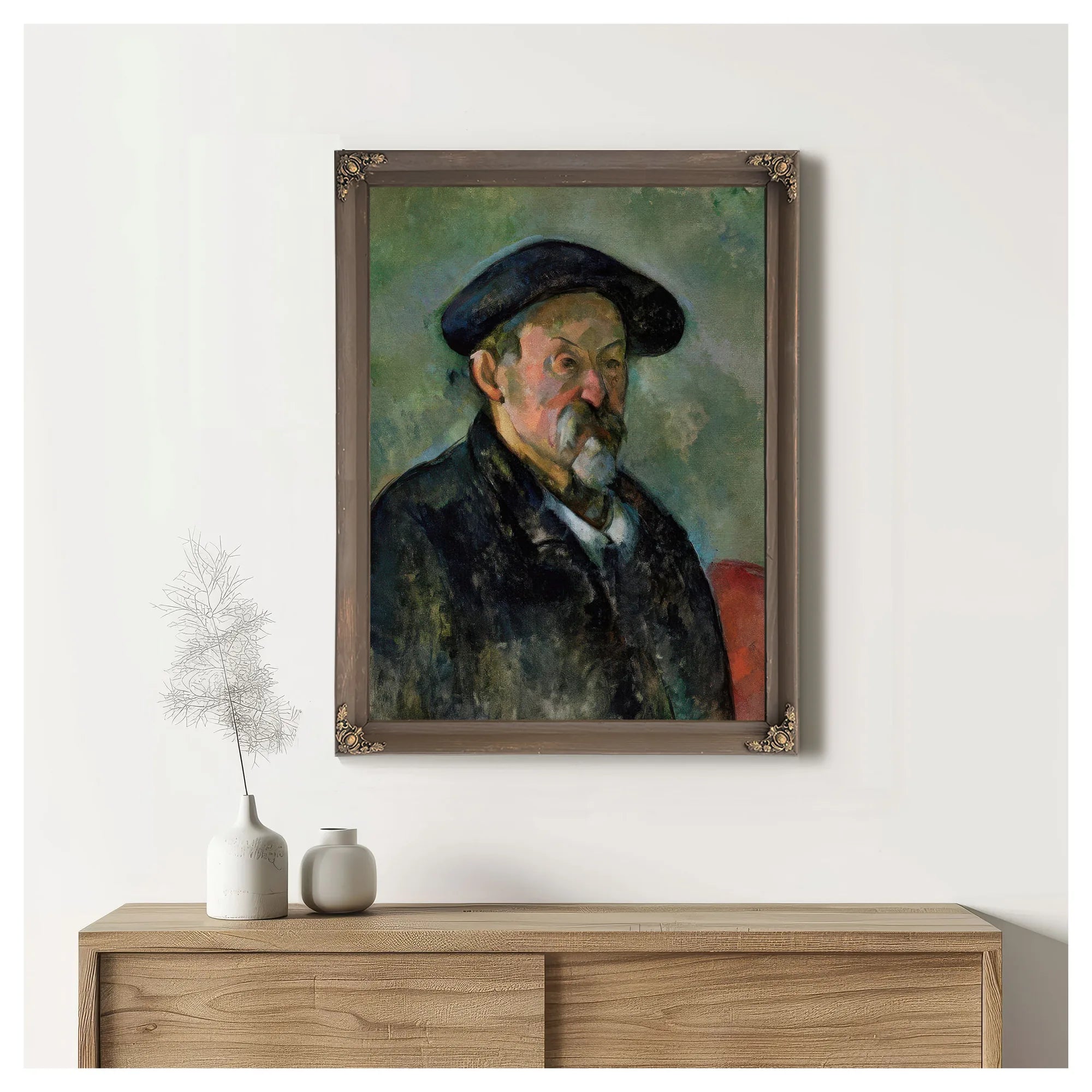 Self Portrait With Beret By Paul Cezanne Fine Art Print