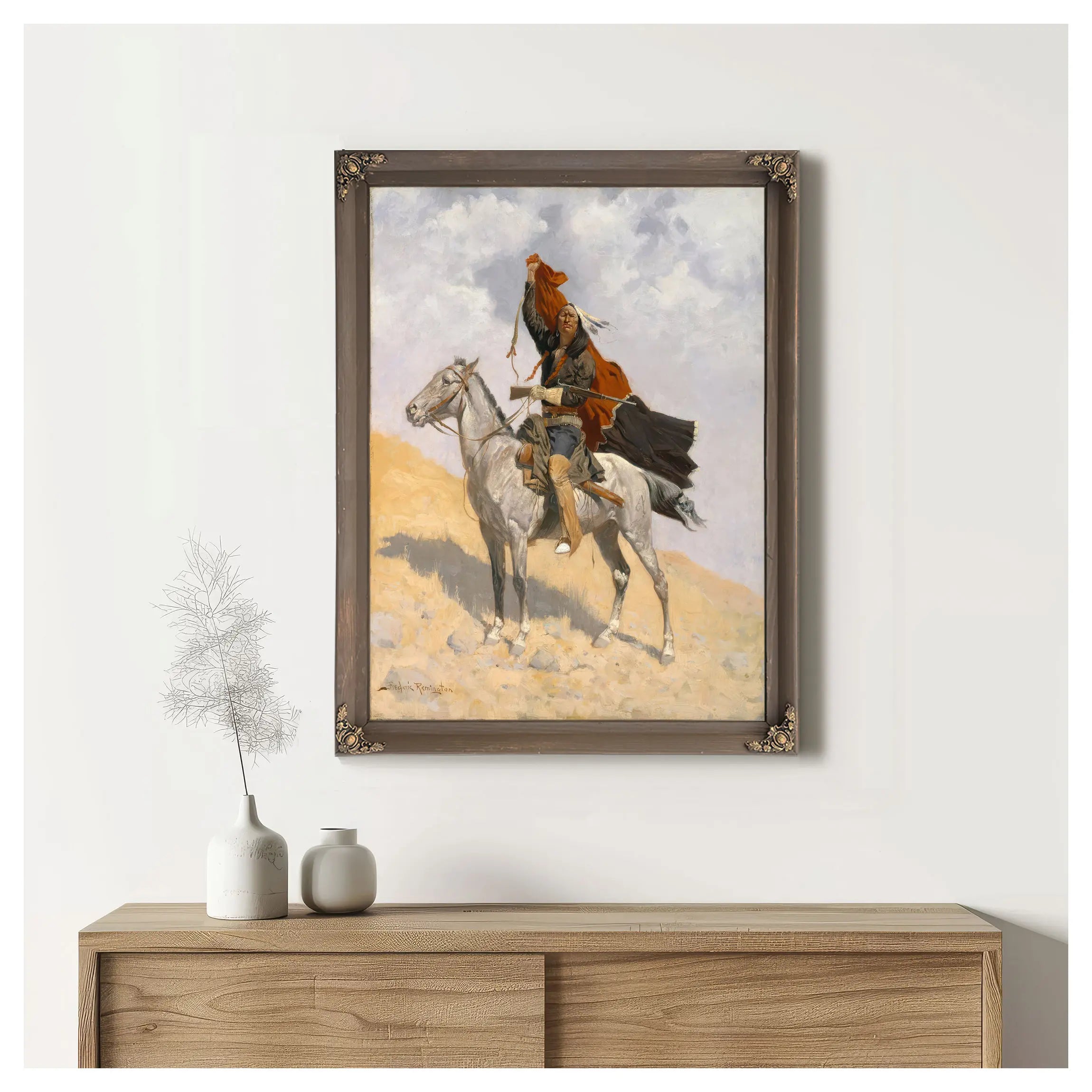 The Blanket Signal C by Frederic Remington