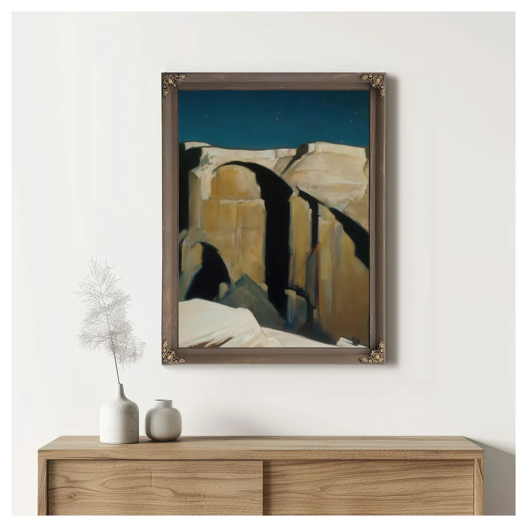 Moonlight Over Zion By Maynard Dixon Fine Art Print
