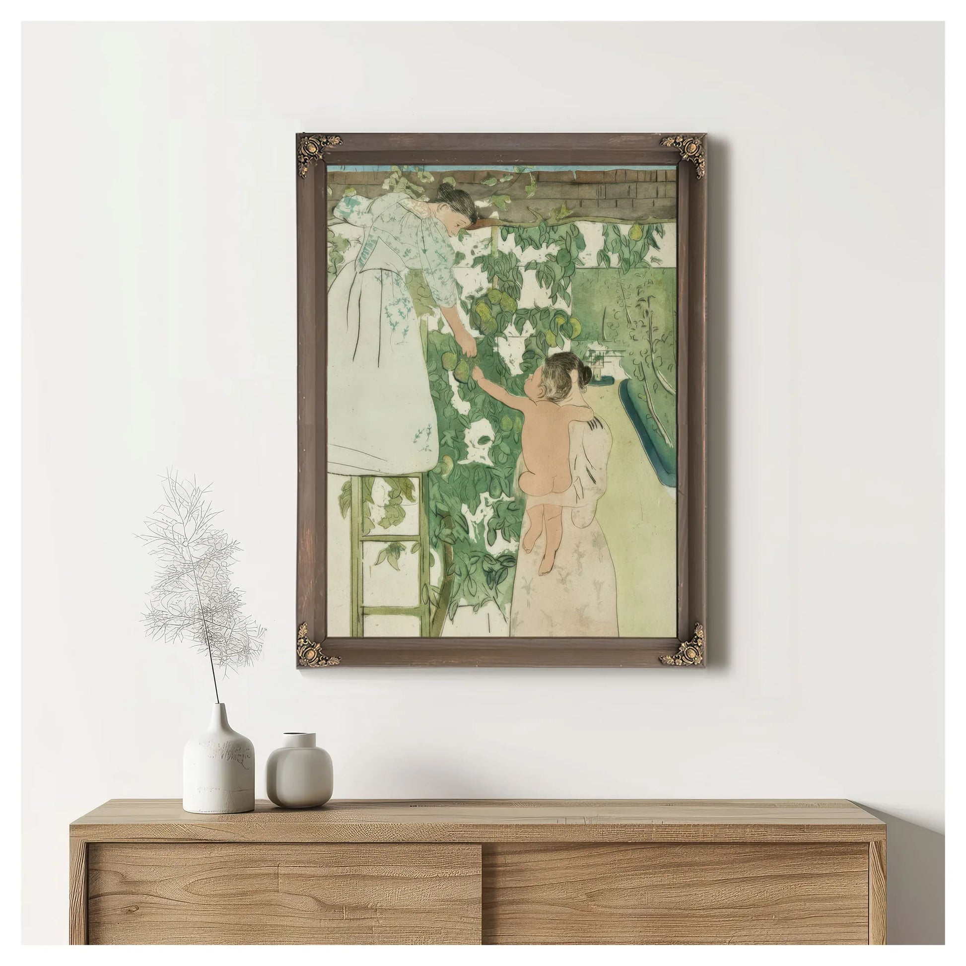 Gathering Fruit By Mary Cassatt Fine Art Print