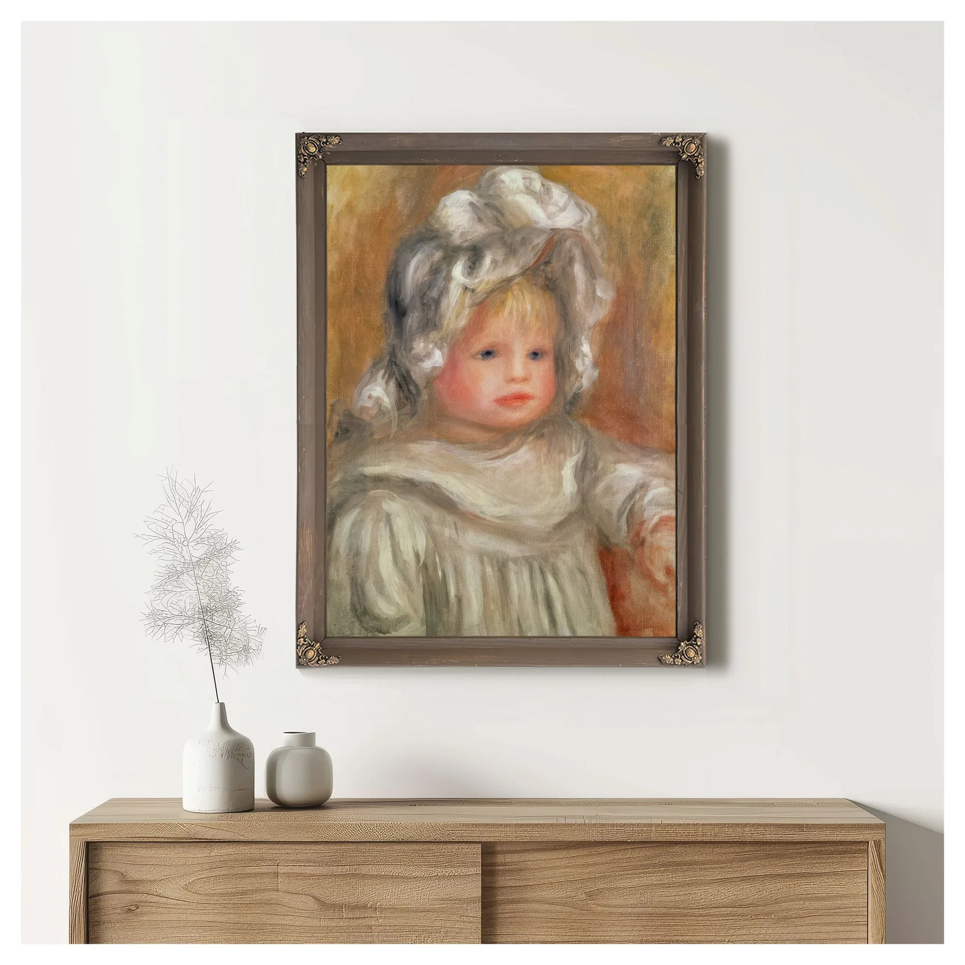 Portrait Of A Child By Pierre Auguste Renoir Fine Art Print
