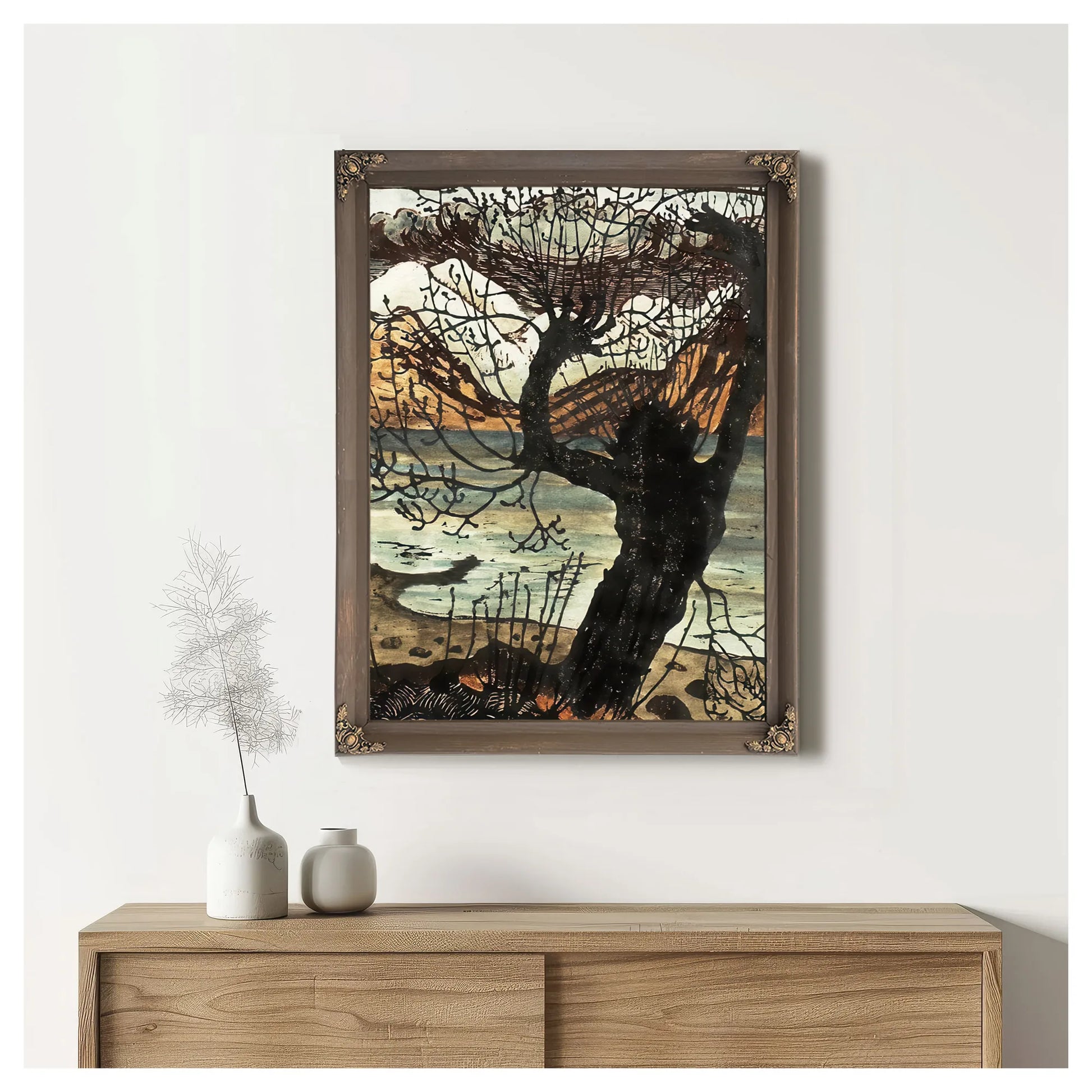 Spring Night And Willow (Also Known As Willow) By Nicolai Astrup Fine Art Print