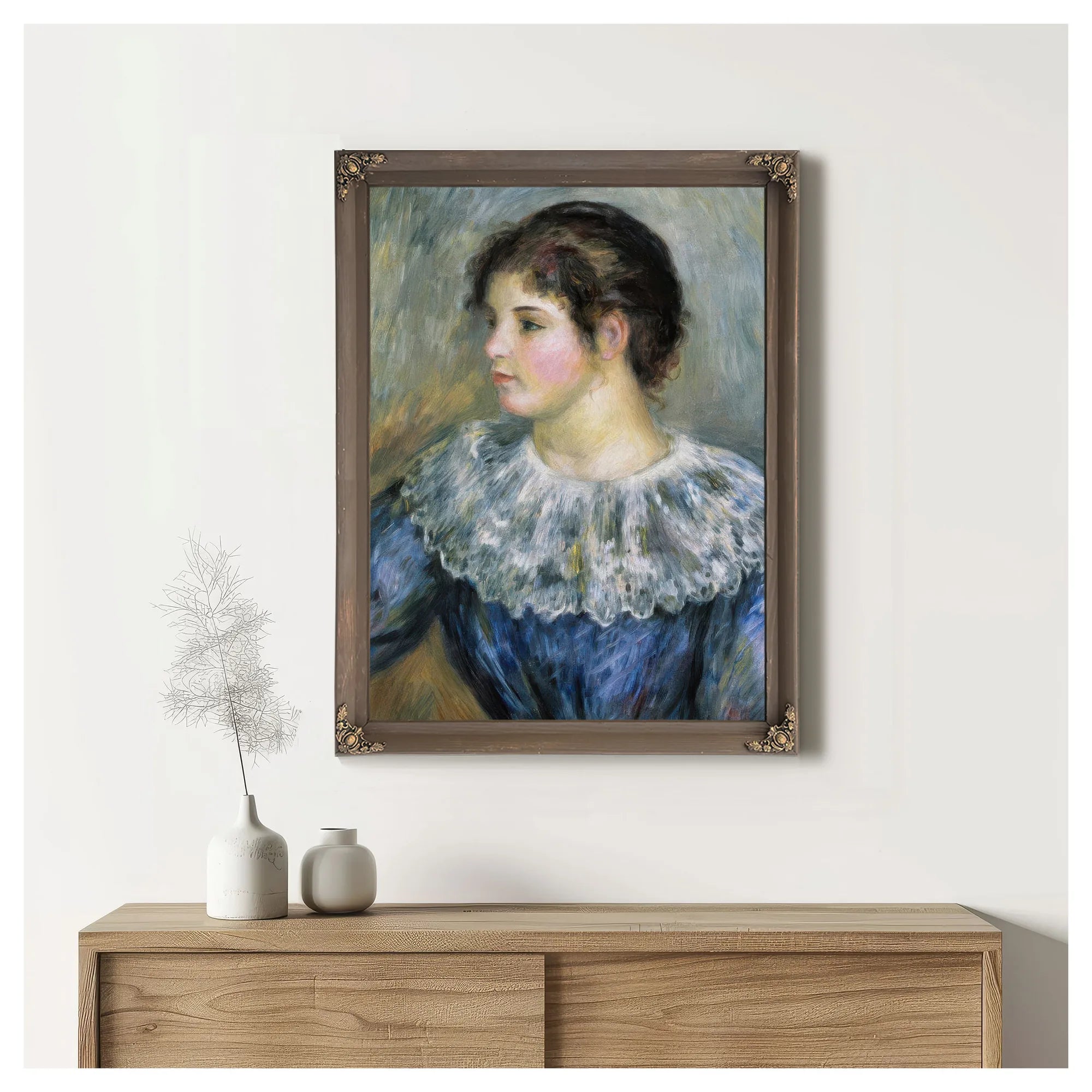 Bust Portrait Of A Young Woman By Pierre August Renoir Fine Art Print