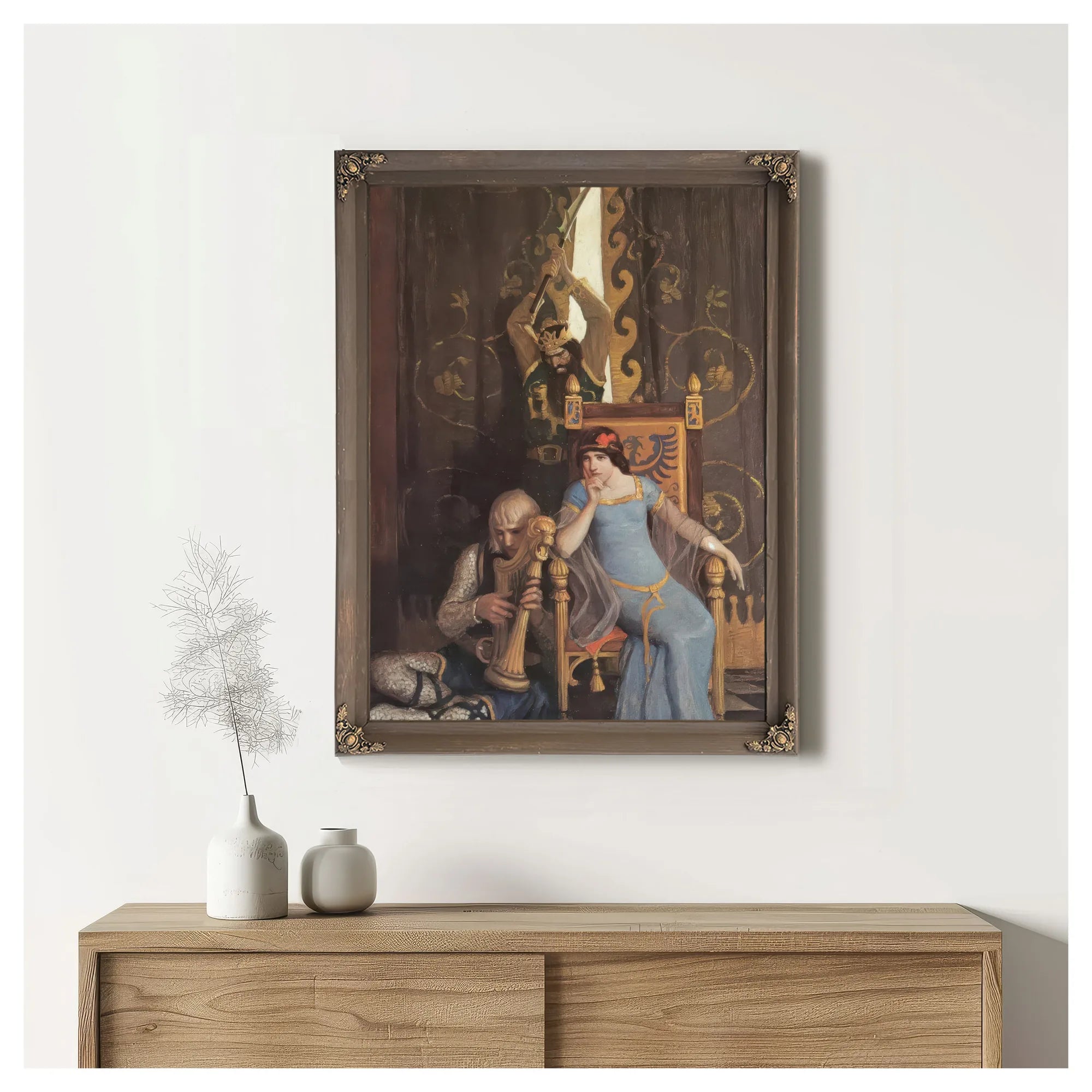 King Mark Slew The Noble Knight Sir Tristram By NC Wyeth Fine Art Print