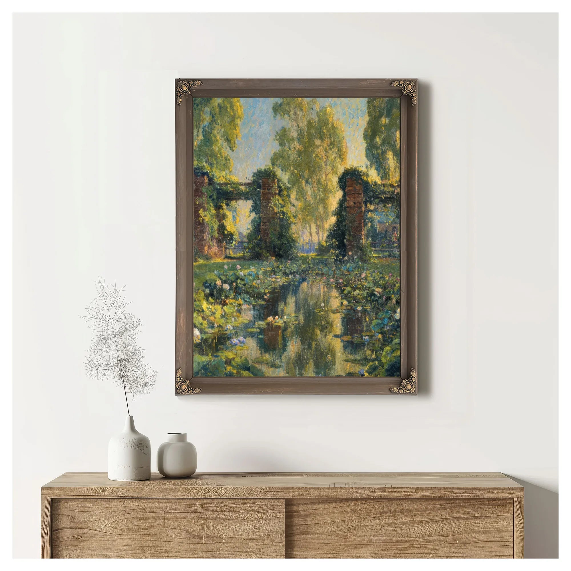 The Lotus Pool, El Encanto, Santa Barbara By Colin Campbell Cooper Fine Art Print