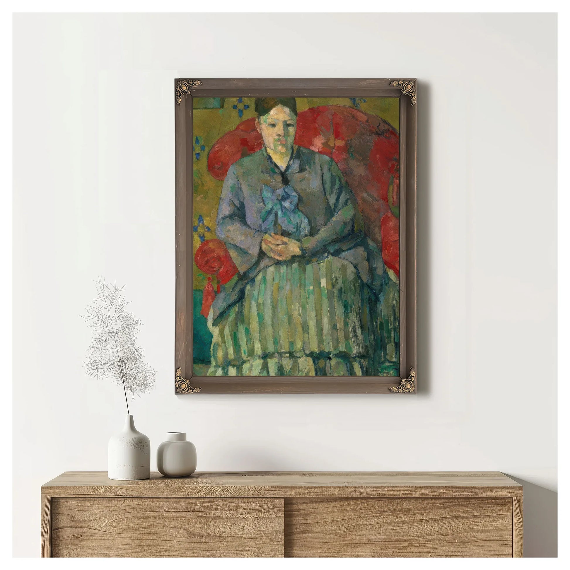 Madame Cezanne In A Red Armchair By Paul Cezanne Fine Art Print
