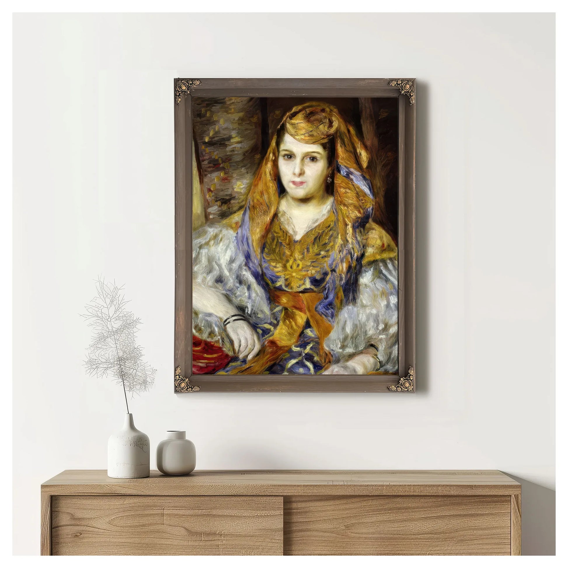 Mme. Clementine Stora In Algerian Dress By Pierre Auguste Renoir Fine Art Print