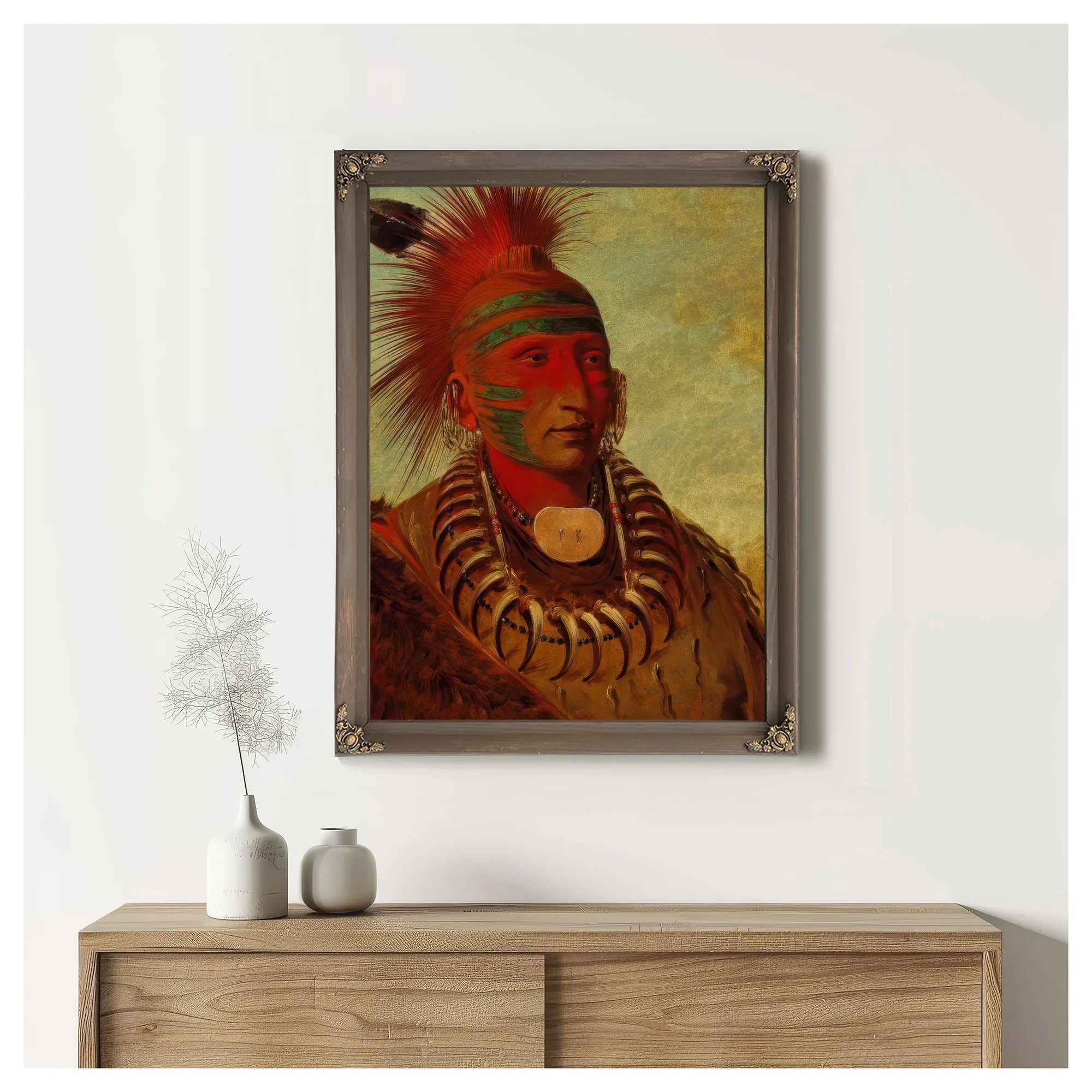 No Ho Mun Ya, One Who Gives No Attention' By George Catlin Fine Art Print