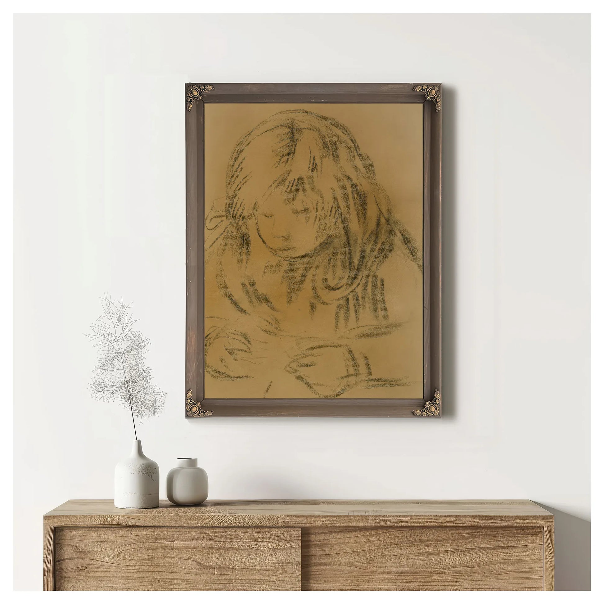Child Sewing 1 By Pierre Auguste Renoir Fine Art Print